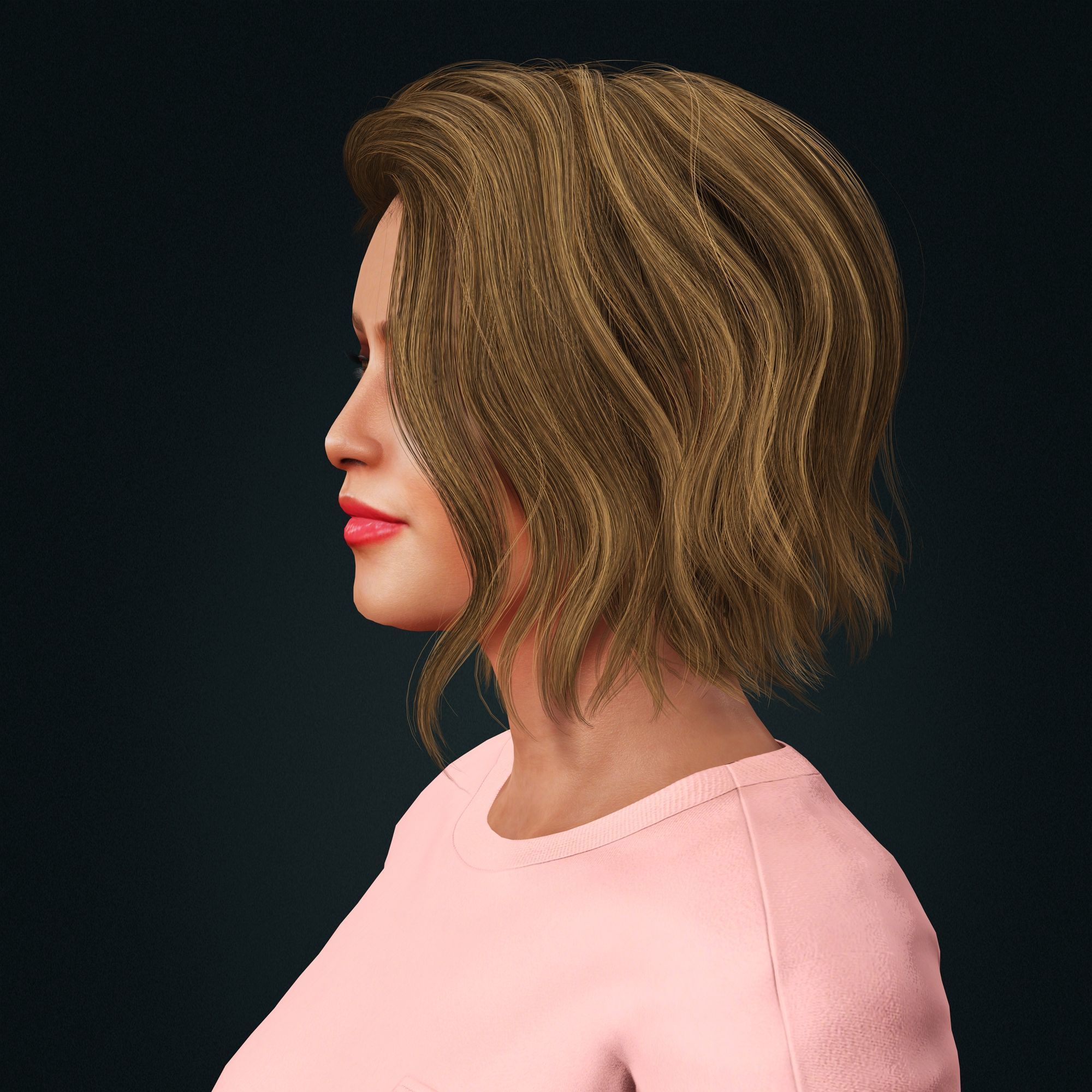 Zendaya Character Low-poly 3D model_4