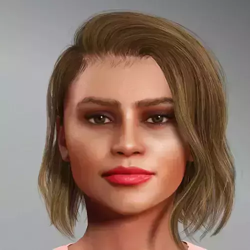 Zendaya Character Low-poly 3D model