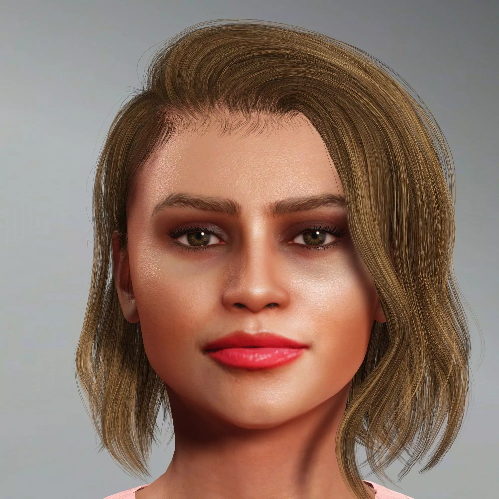 Zendaya Character Low-poly 3D model_0