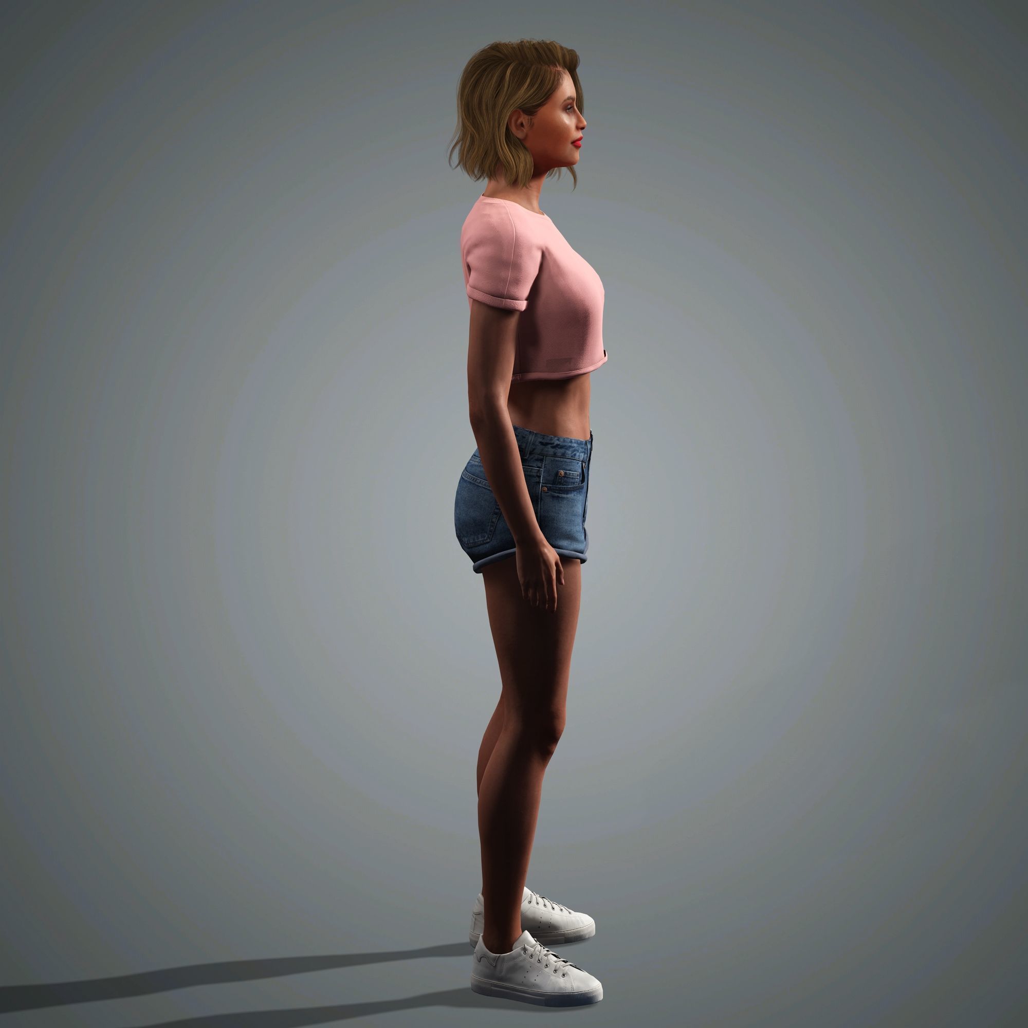 Zendaya Character Low-poly 3D model_8