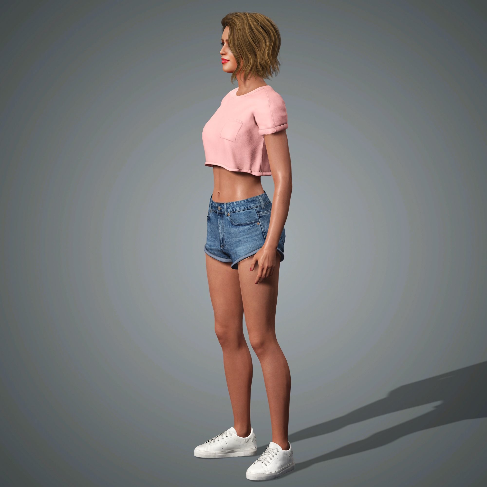 Zendaya Character Low-poly 3D model_9