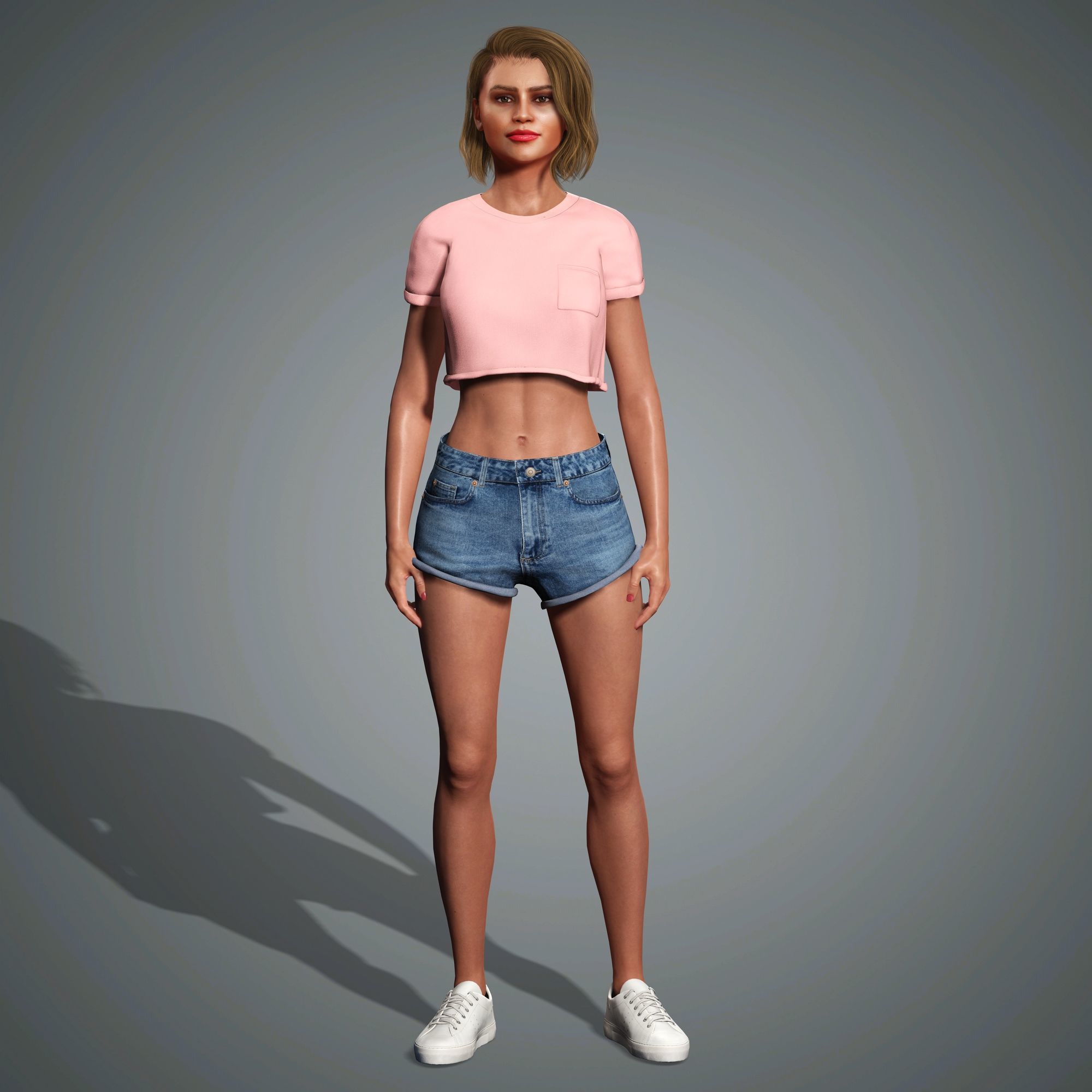 Zendaya Character Low-poly 3D model_6