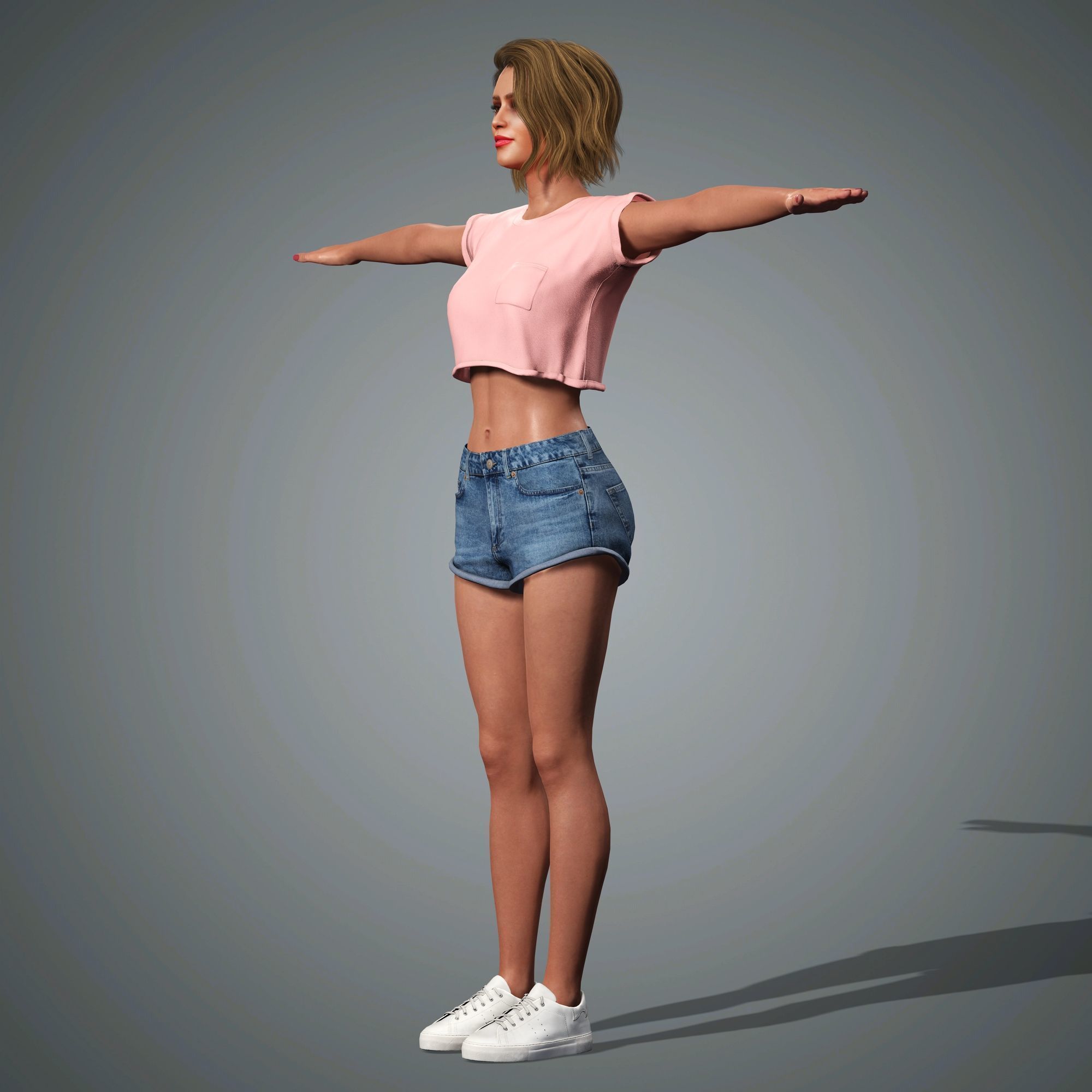 Zendaya Character Low-poly 3D model_11