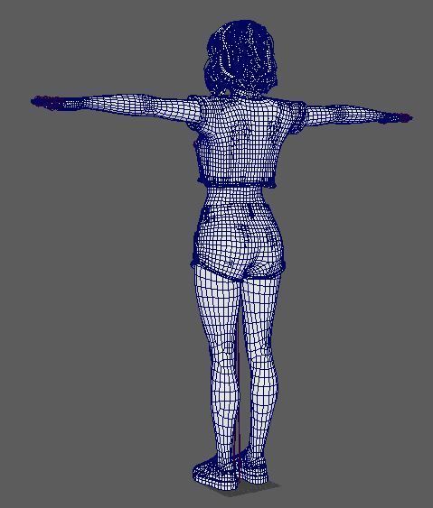 Zendaya Character Low-poly 3D model_16