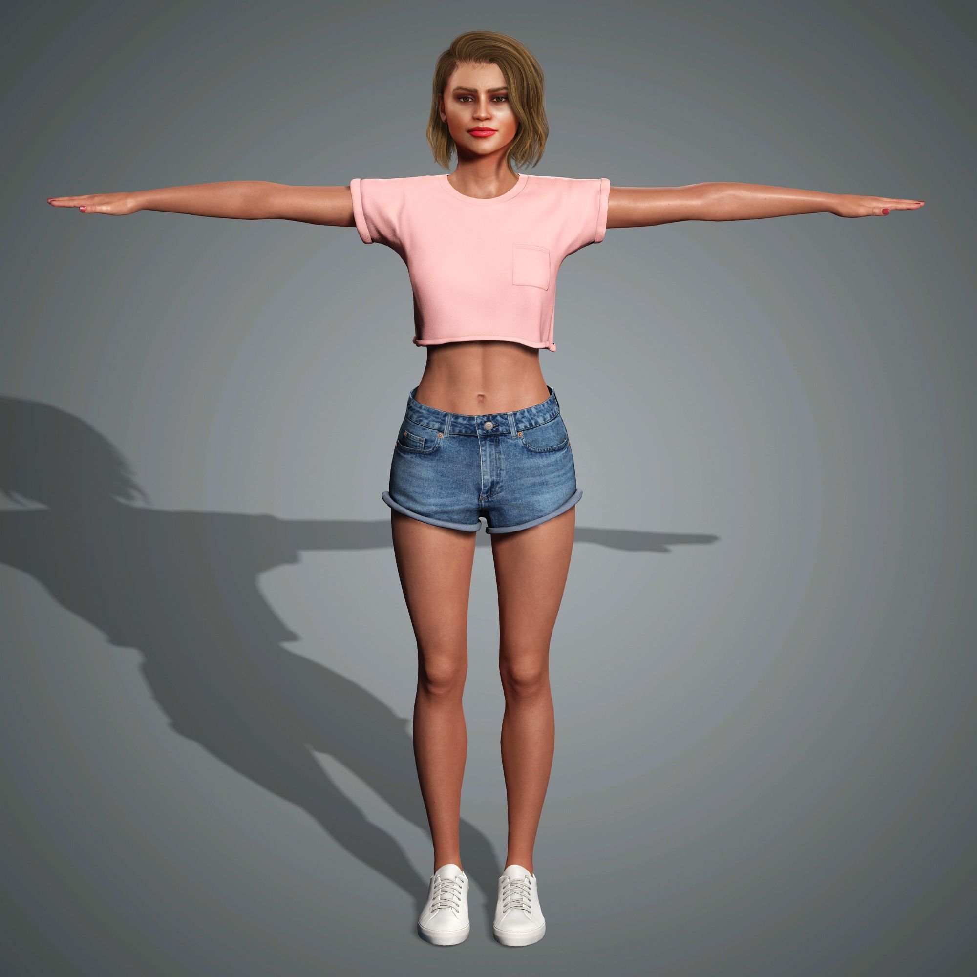 Zendaya Character Low-poly 3D model_13