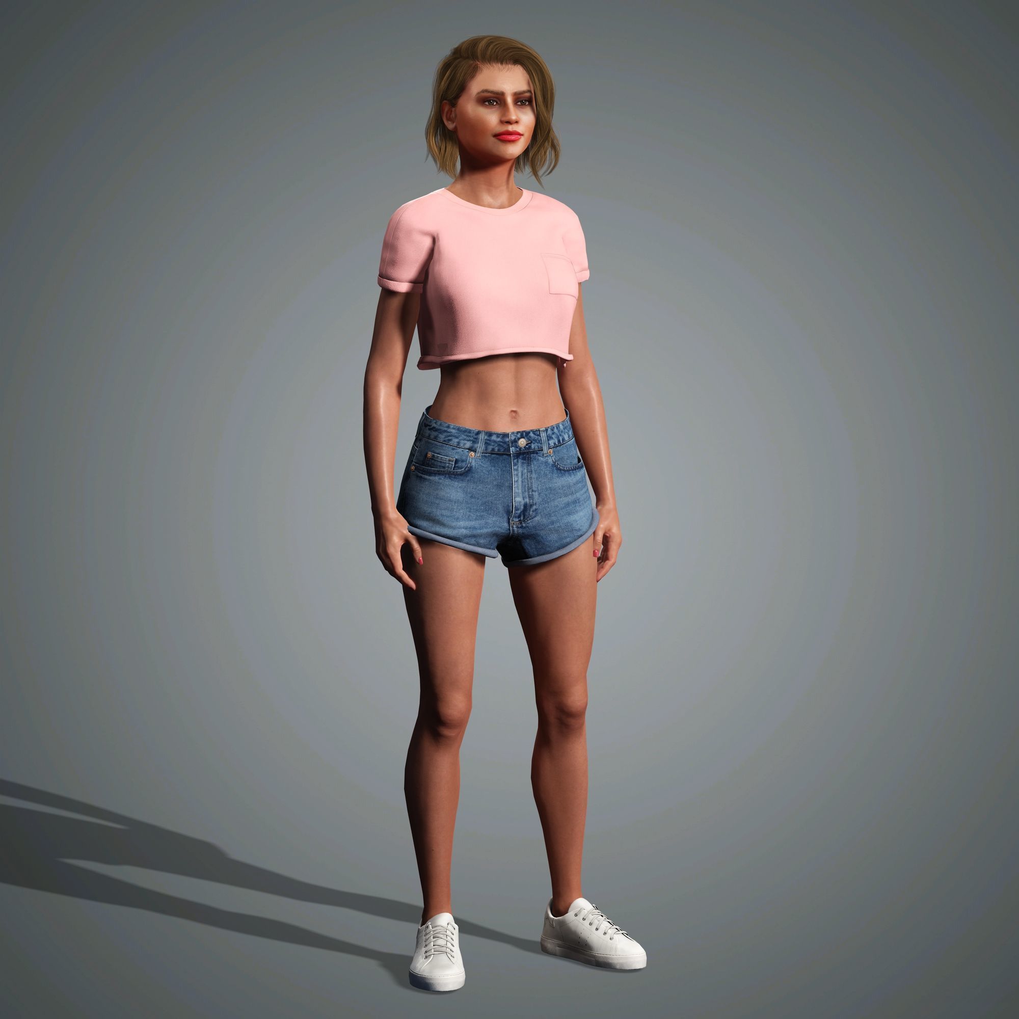 Zendaya Character Low-poly 3D model_7