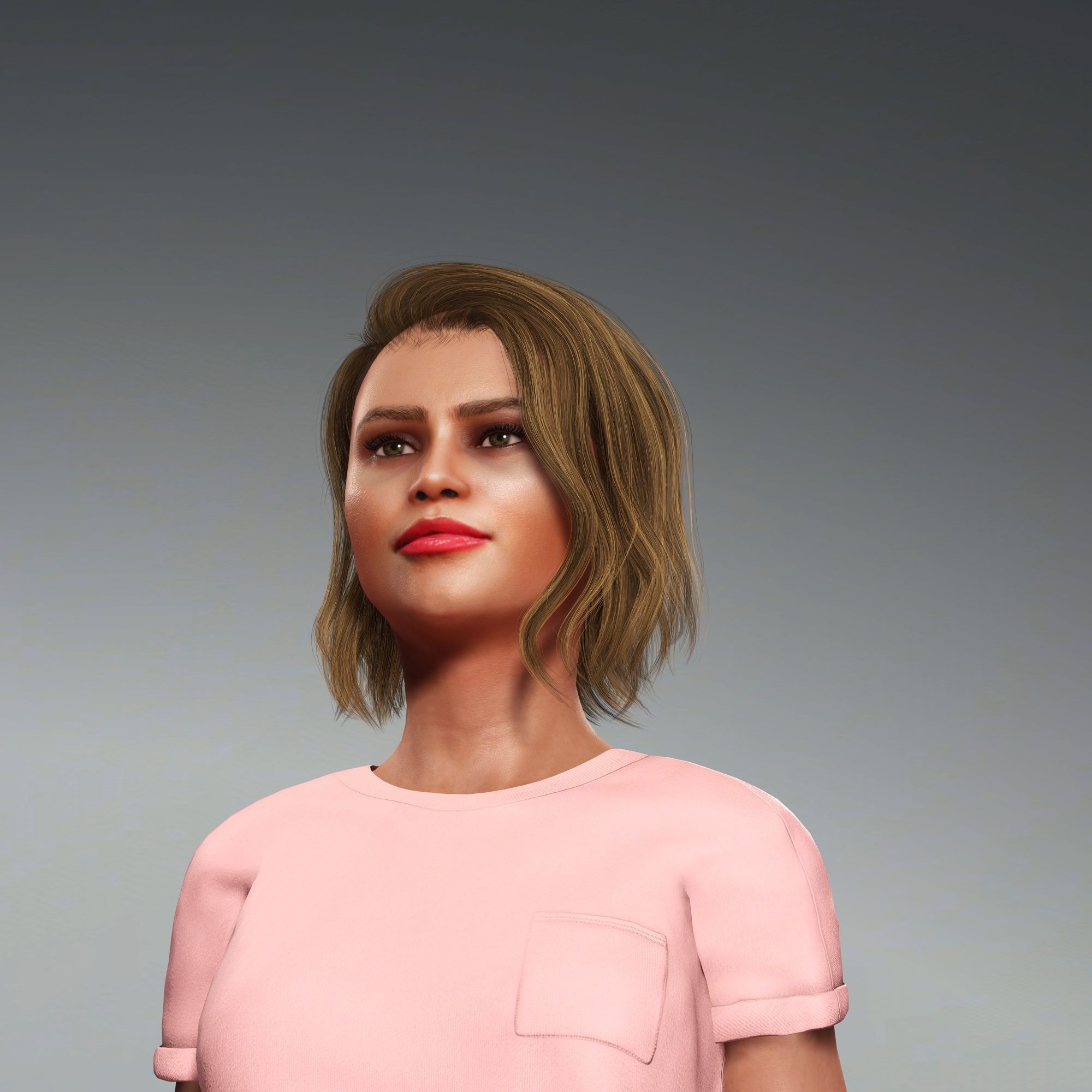 Zendaya Character Low-poly 3D model_1