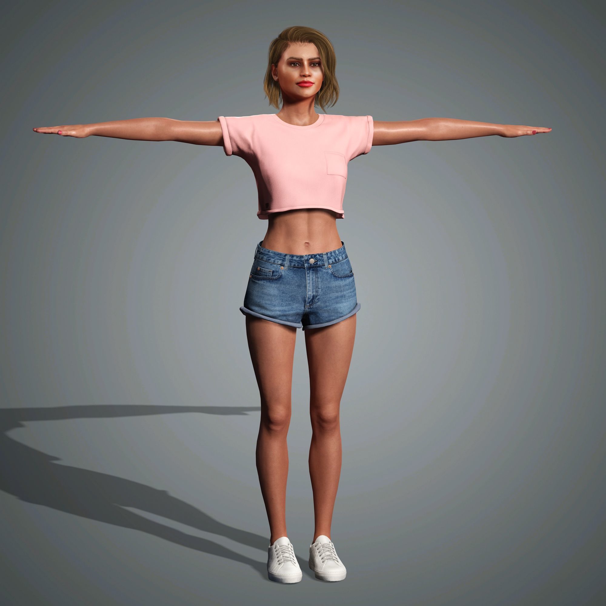 Zendaya Character Low-poly 3D model_12