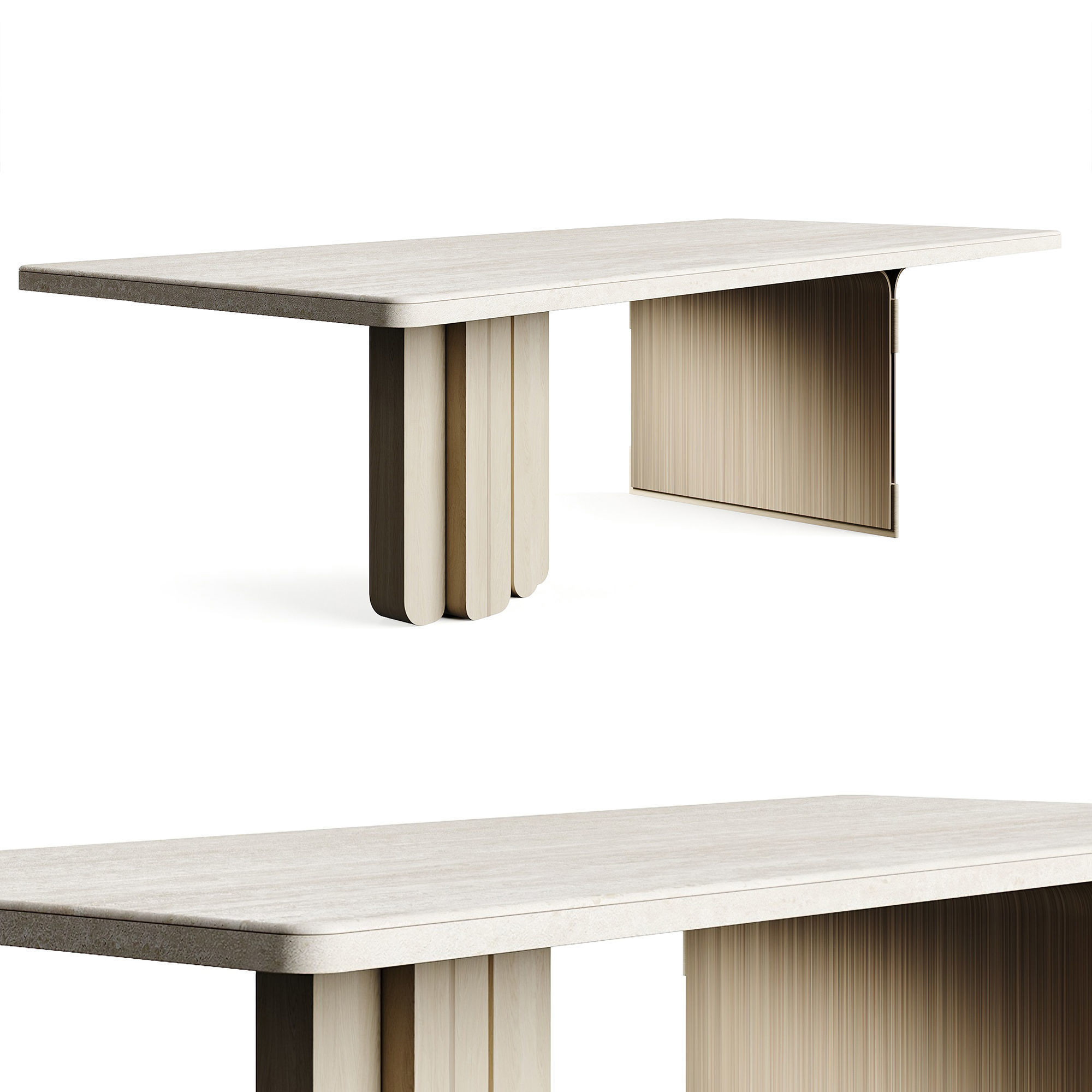 LuxLucia Casa OASIS RECT W280DT1 W280DT3 Dining Table 3D model_5