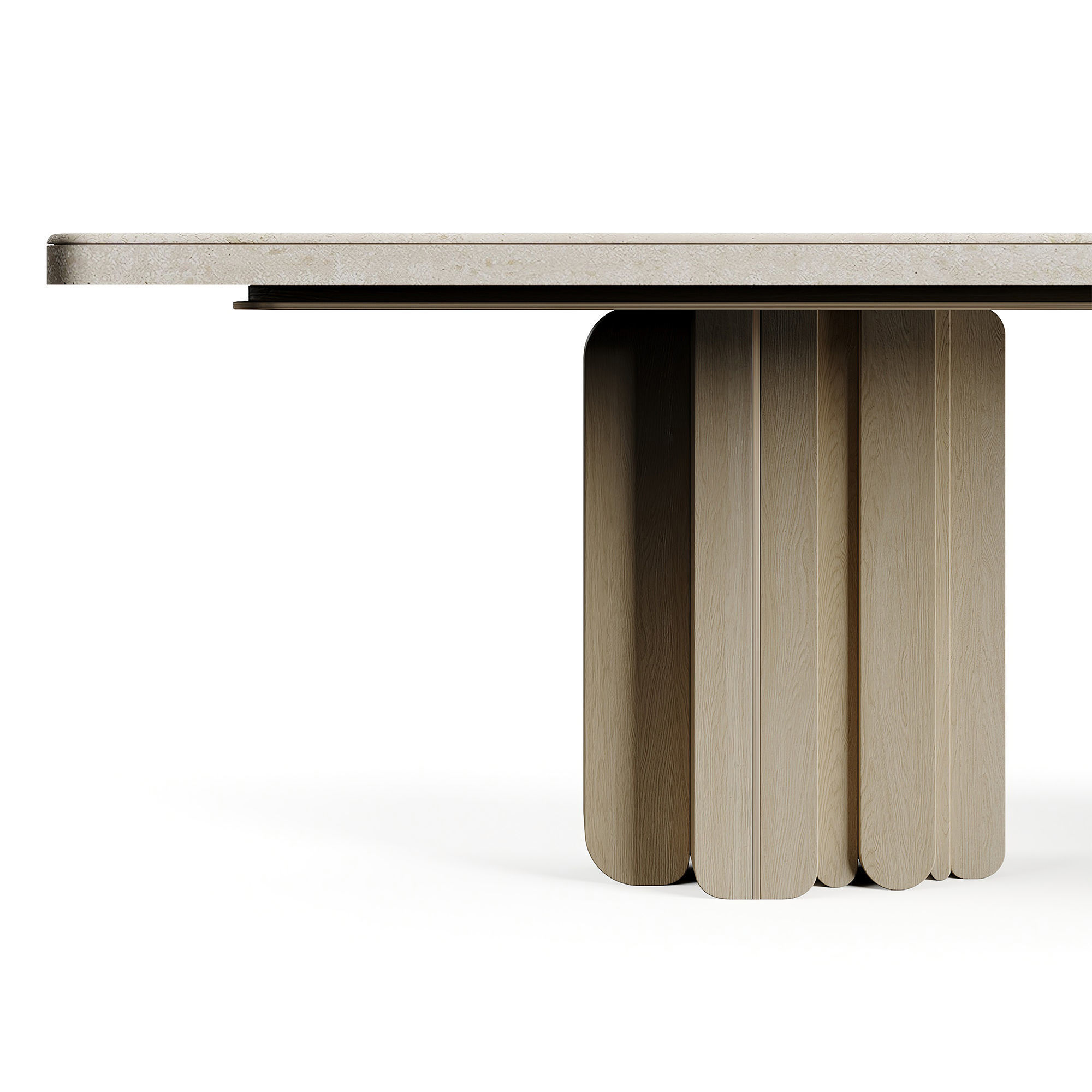 LuxLucia Casa OASIS RECT W280DT1 W280DT3 Dining Table 3D model_2