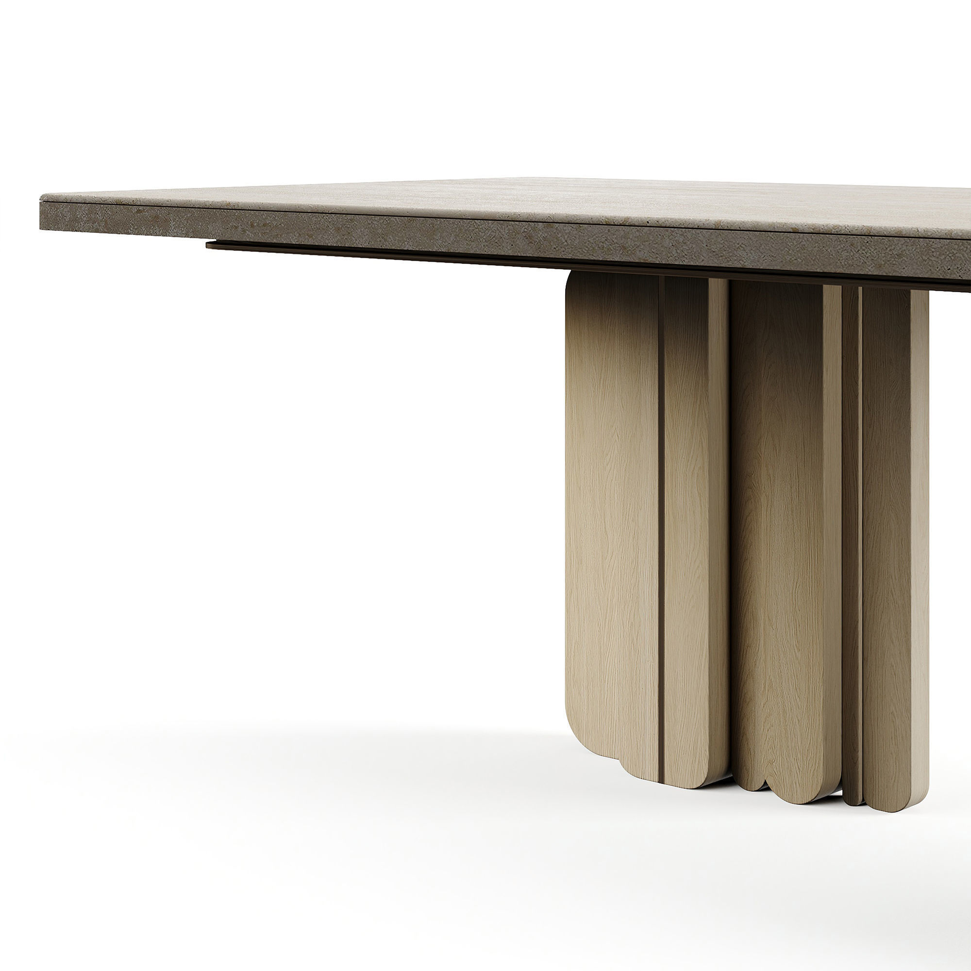 LuxLucia Casa OASIS RECT W280DT1 W280DT3 Dining Table 3D model_9