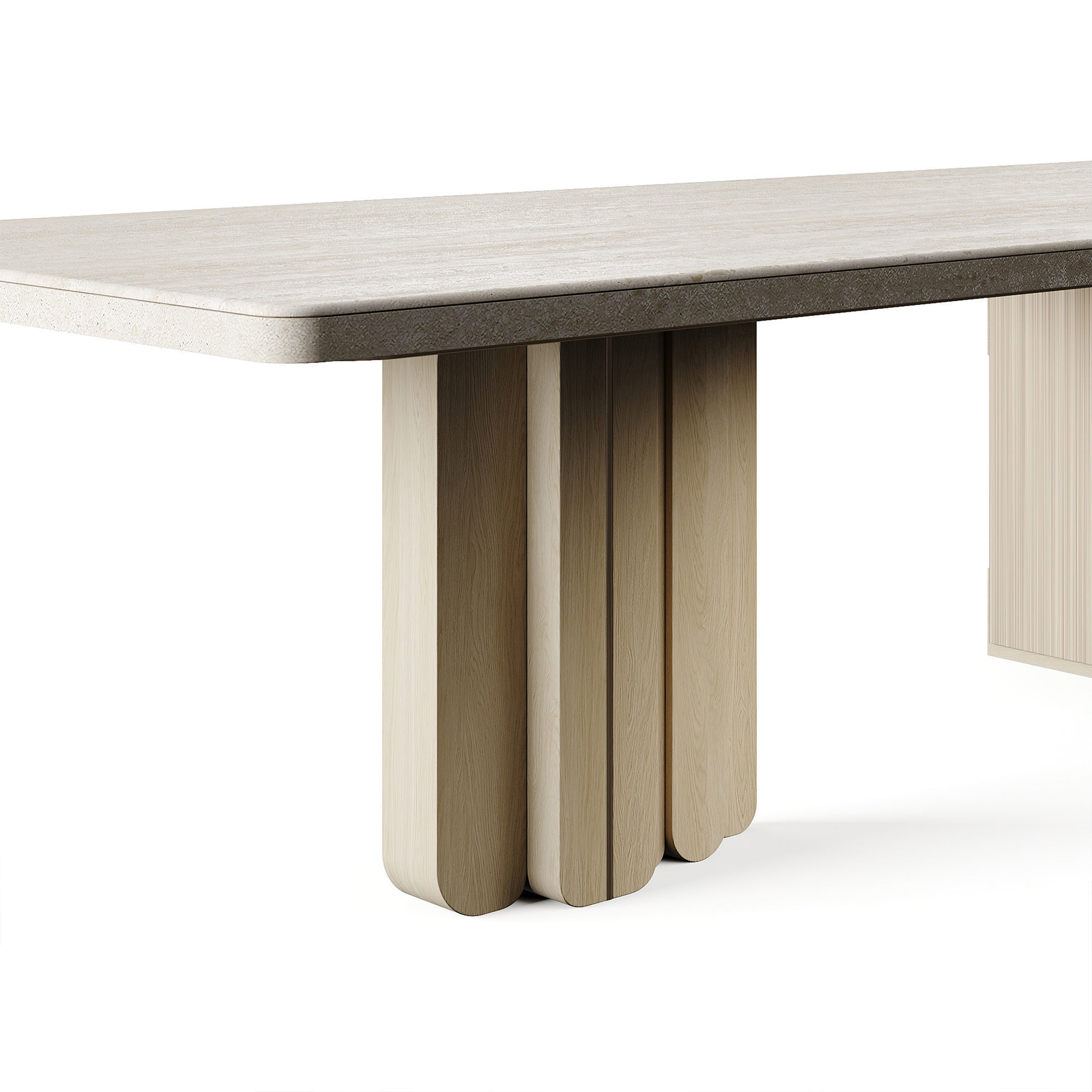 LuxLucia Casa OASIS RECT W280DT1 W280DT3 Dining Table 3D model_6