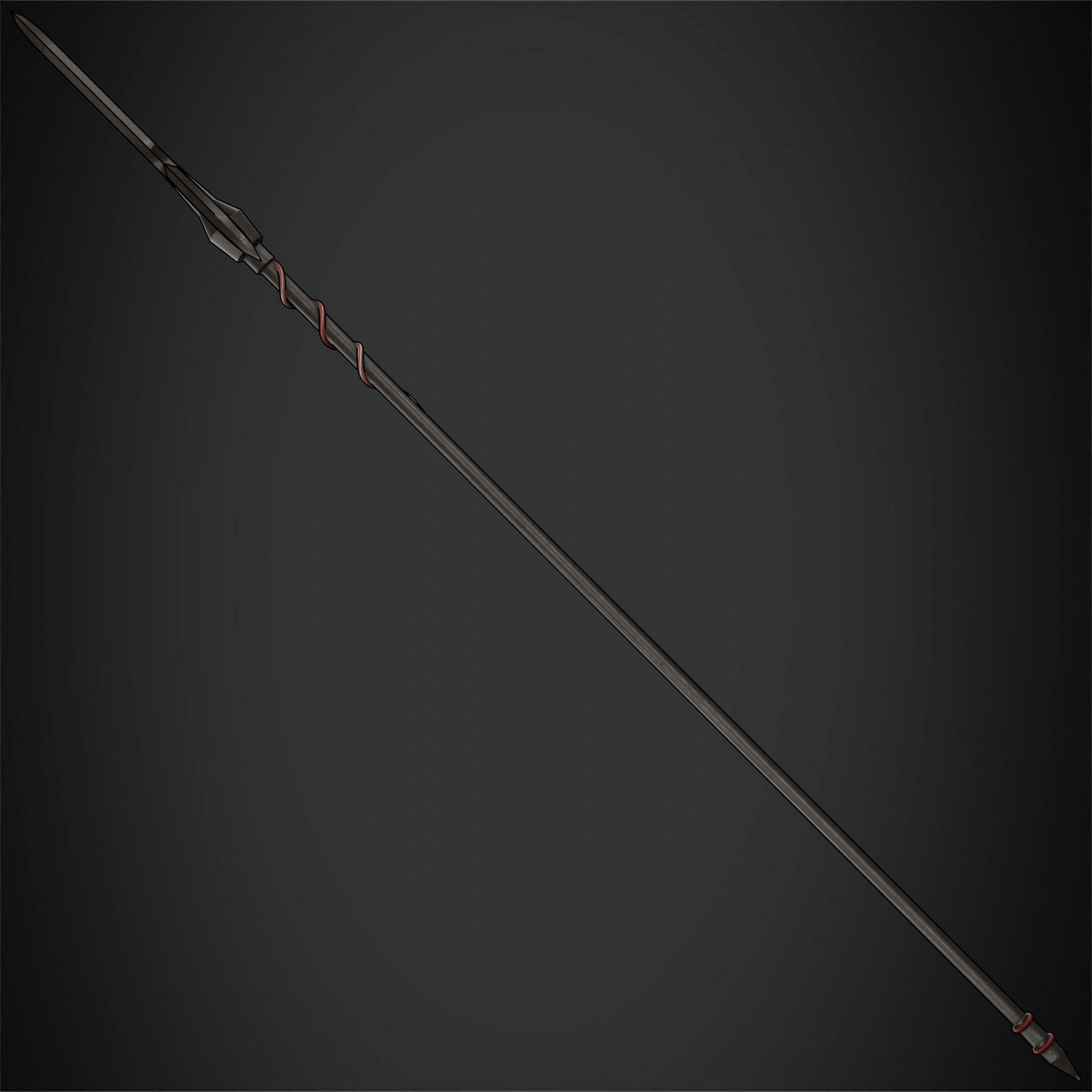 Overlord Leinas Rockbruise Heavy Explosion Spear for Cosplay 3D print model_9