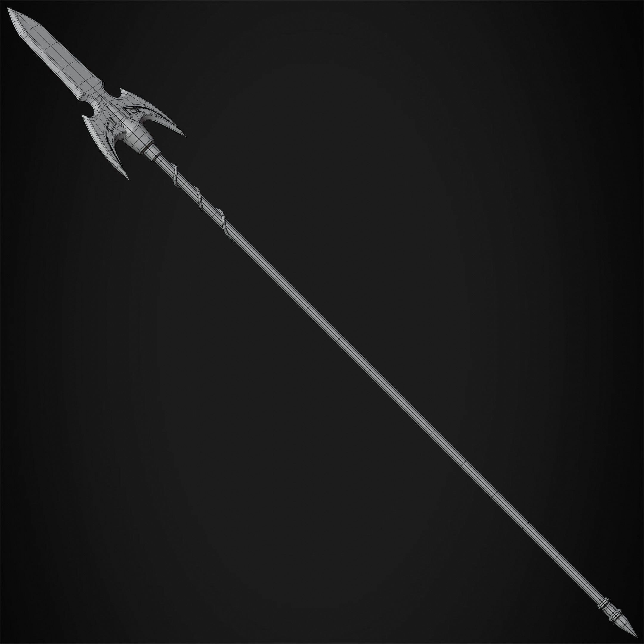 Overlord Leinas Rockbruise Heavy Explosion Spear for Cosplay 3D print model_23