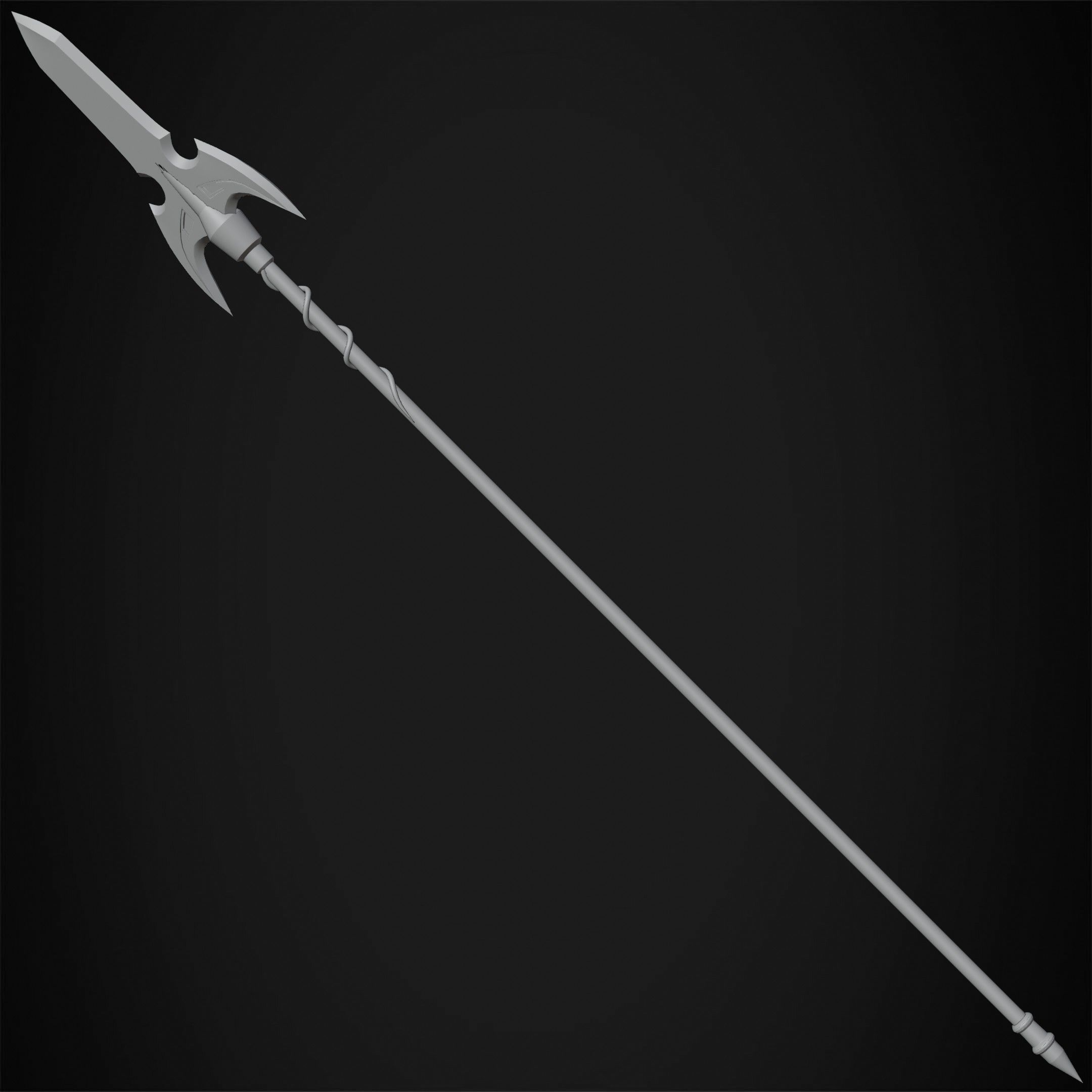 Overlord Leinas Rockbruise Heavy Explosion Spear for Cosplay 3D print model_18