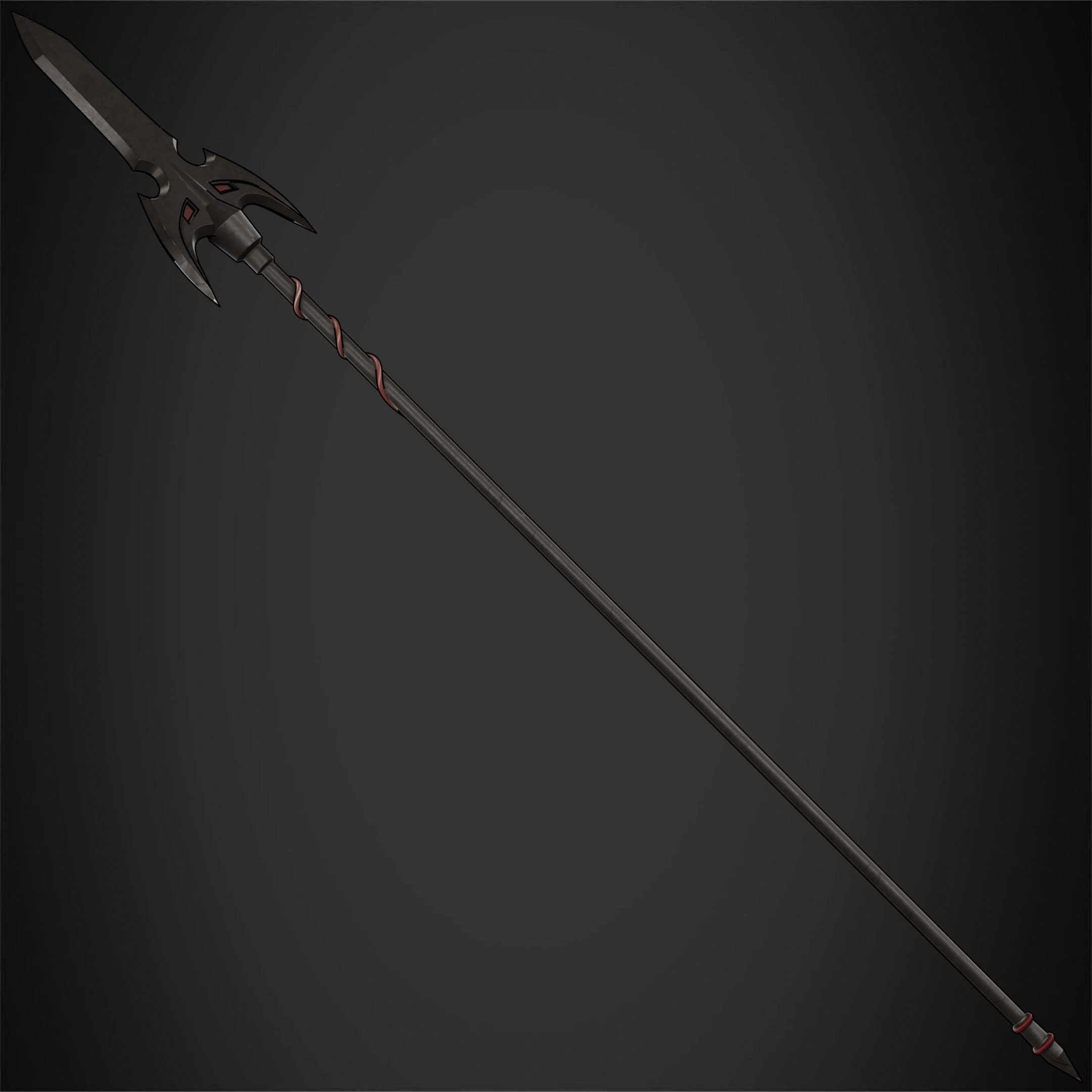 Overlord Leinas Rockbruise Heavy Explosion Spear for Cosplay 3D print model_6