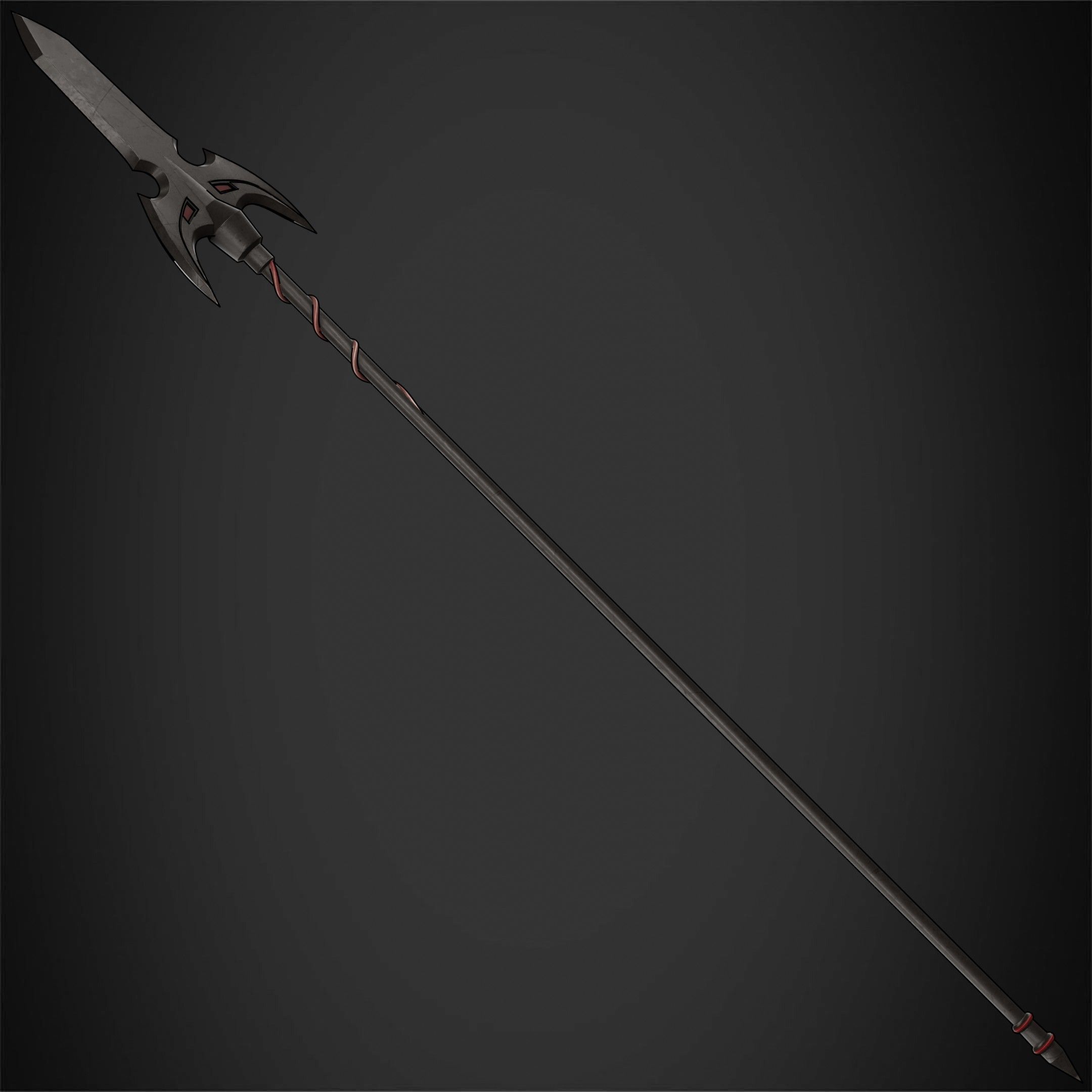 Overlord Leinas Rockbruise Heavy Explosion Spear for Cosplay 3D print model_10