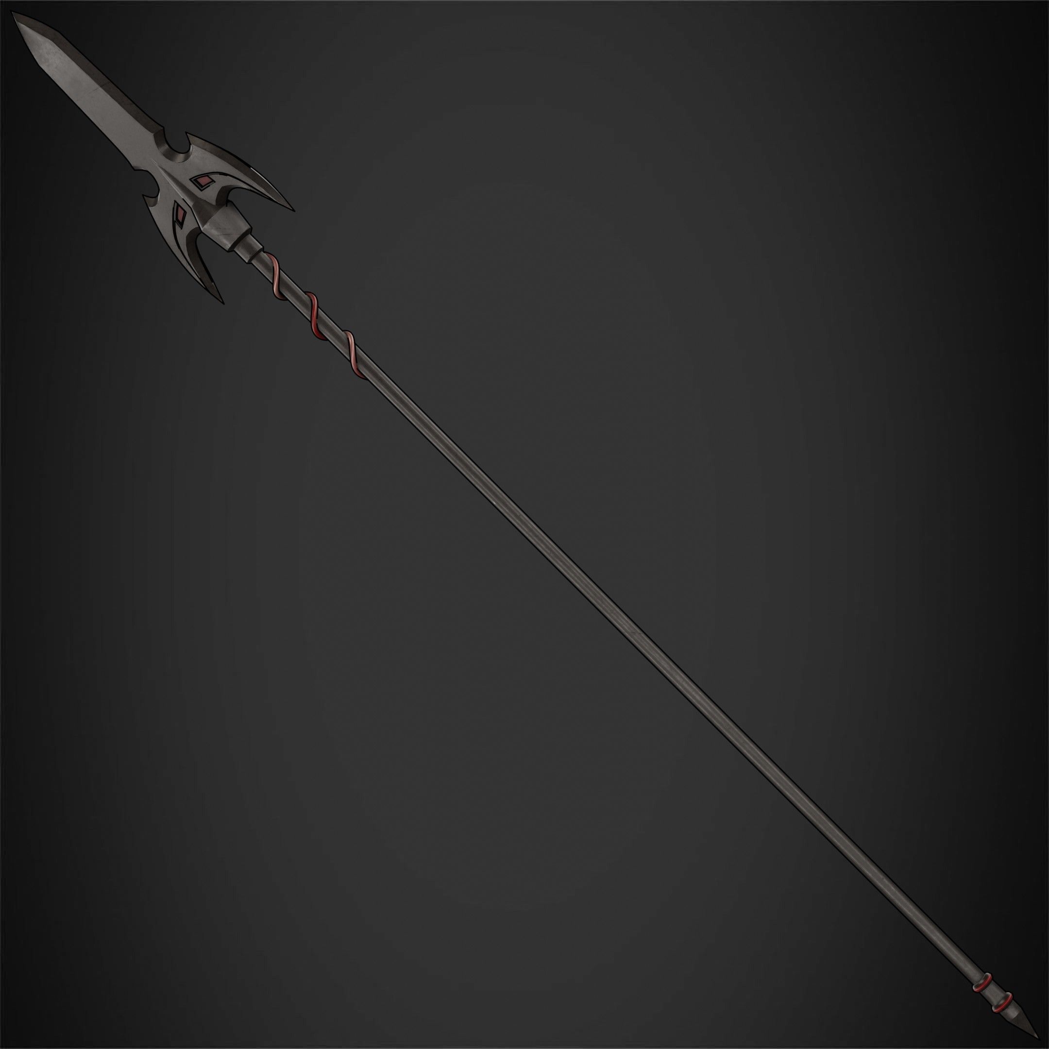 Overlord Leinas Rockbruise Heavy Explosion Spear for Cosplay 3D print model_8