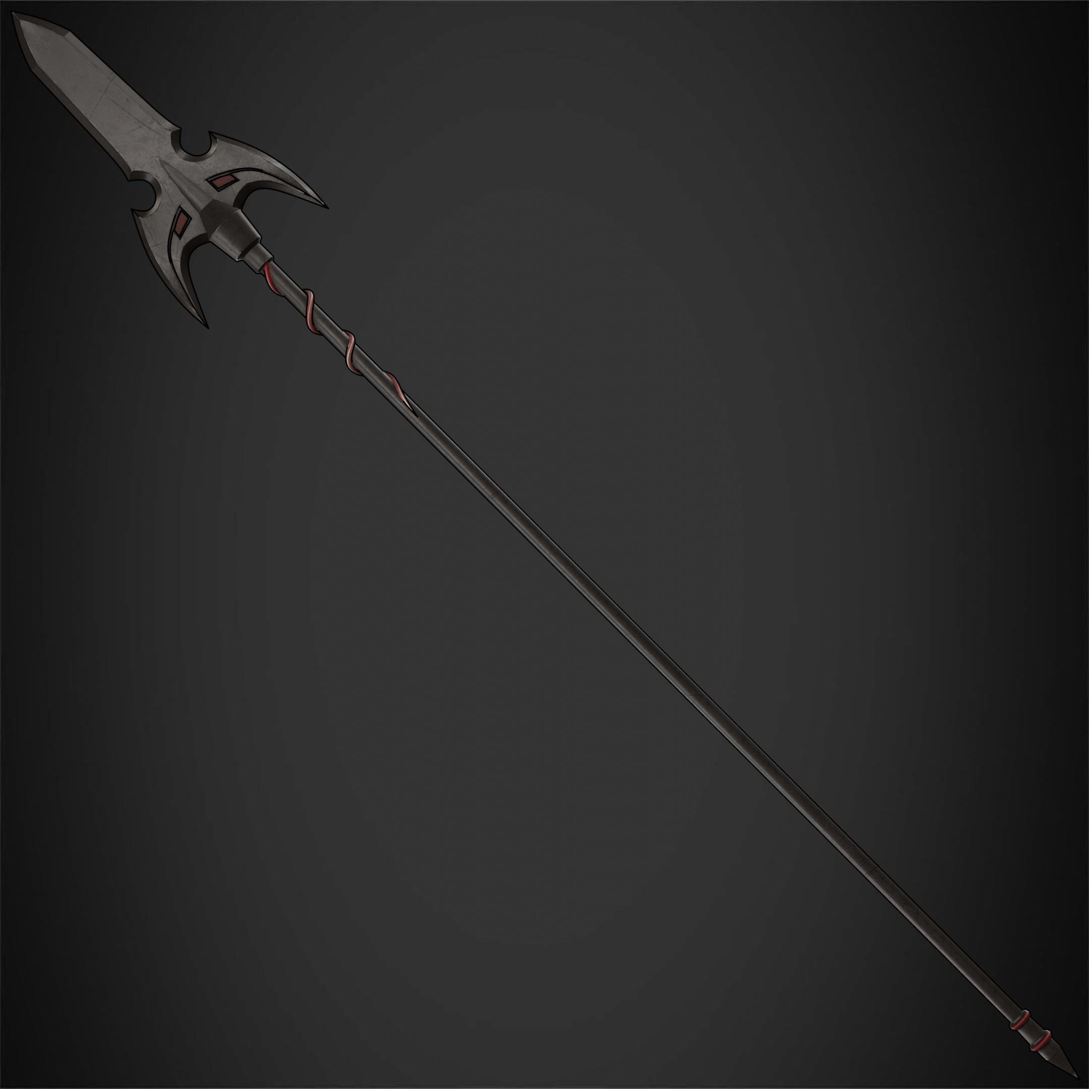 Overlord Leinas Rockbruise Heavy Explosion Spear for Cosplay 3D print model_3