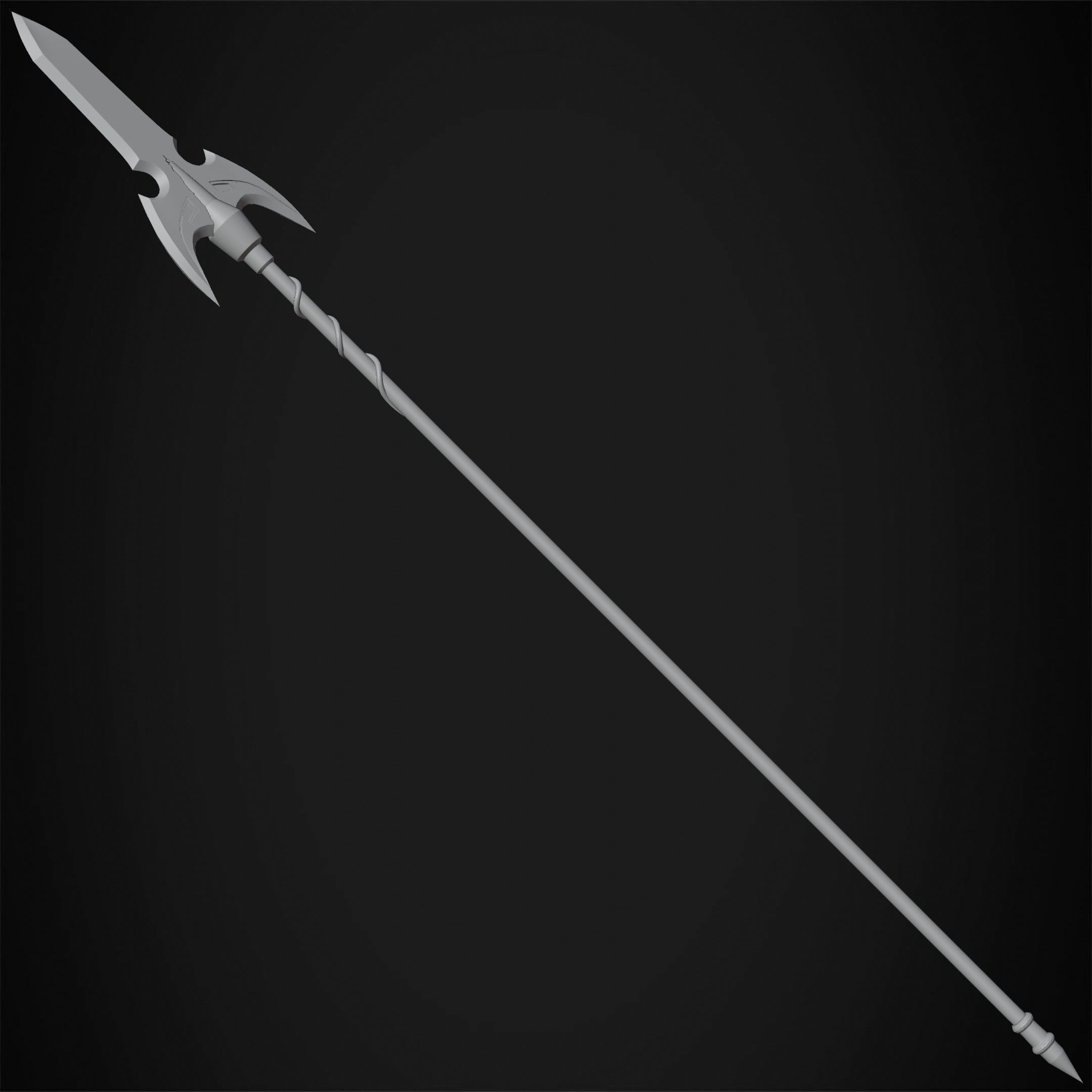 Overlord Leinas Rockbruise Heavy Explosion Spear for Cosplay 3D print model_22