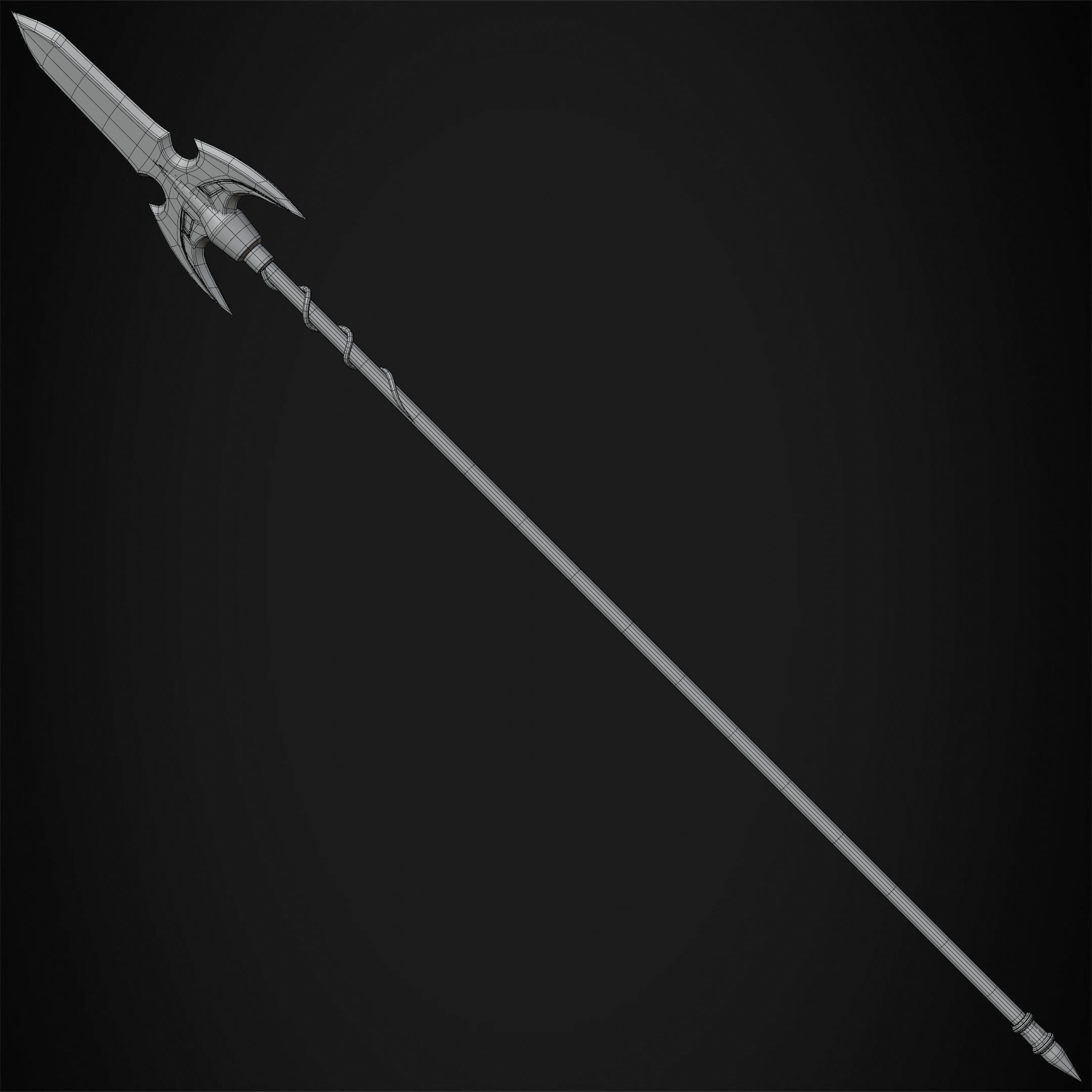 Overlord Leinas Rockbruise Heavy Explosion Spear for Cosplay 3D print model_19