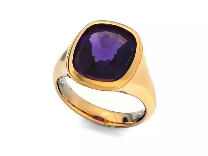 Mens Gold Onyx Ring 1448