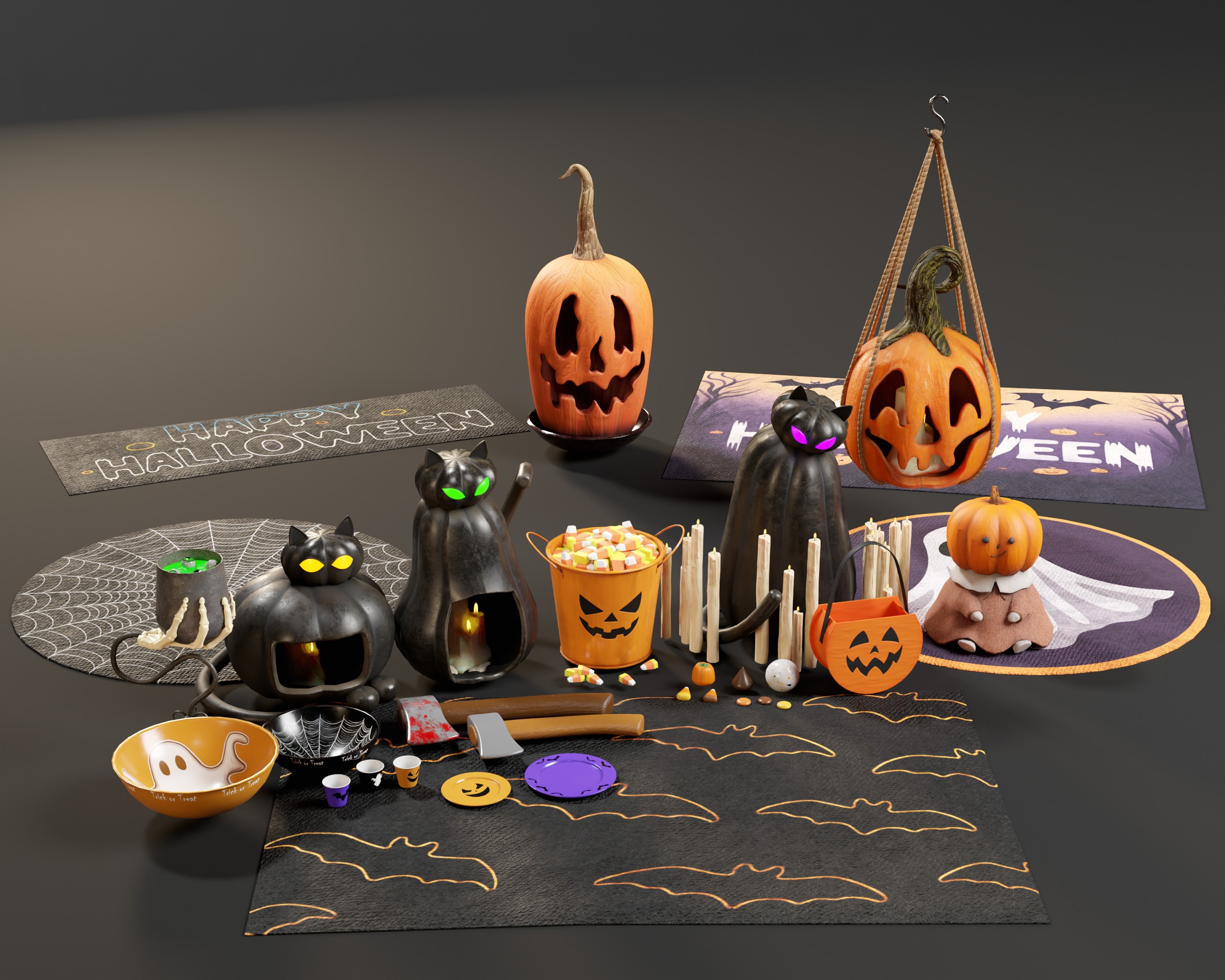 Halloween Decoration Pack 2 3D Model Collection_23