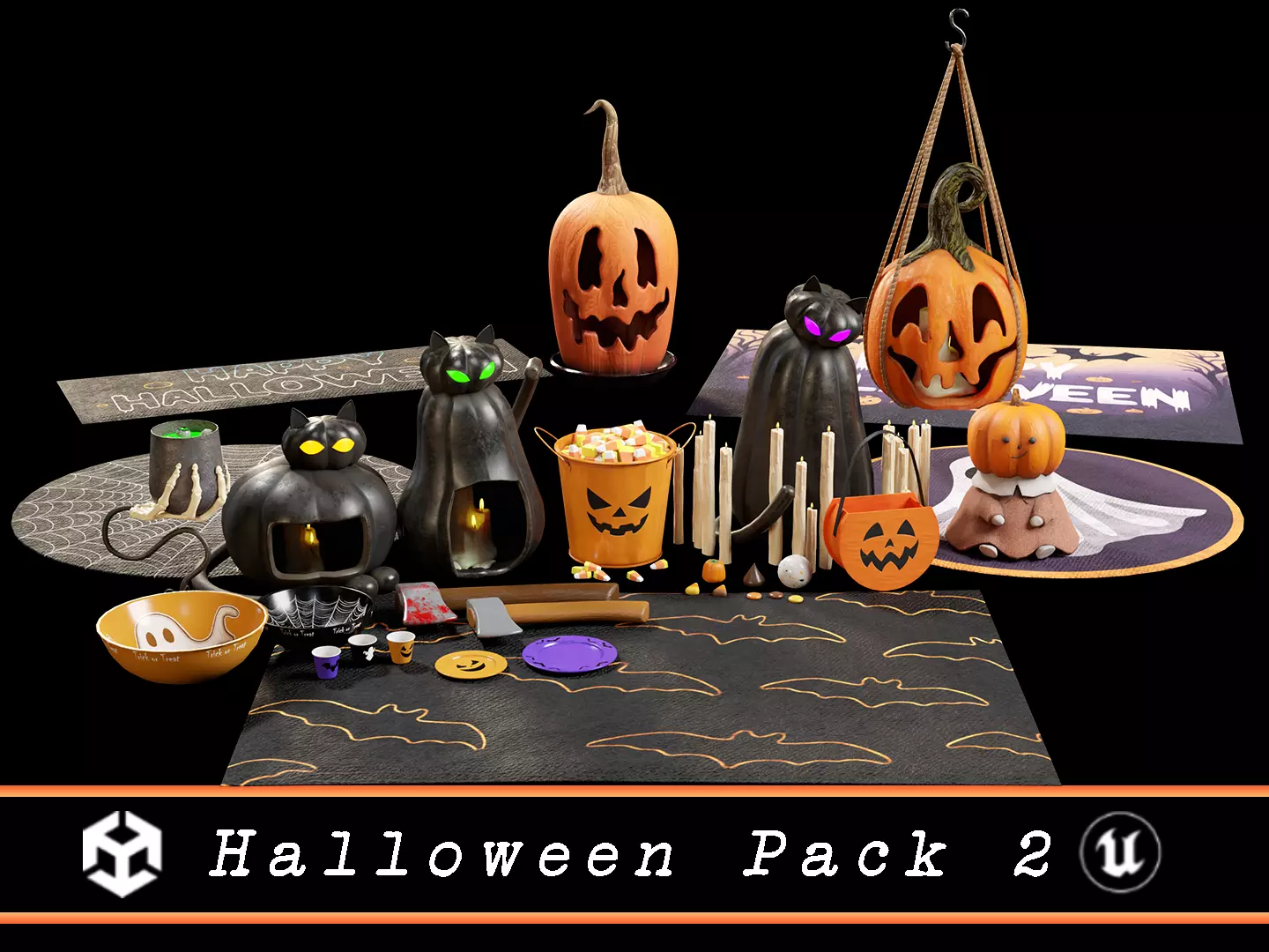 Halloween Decoration Pack 2 3D Model Collection_0