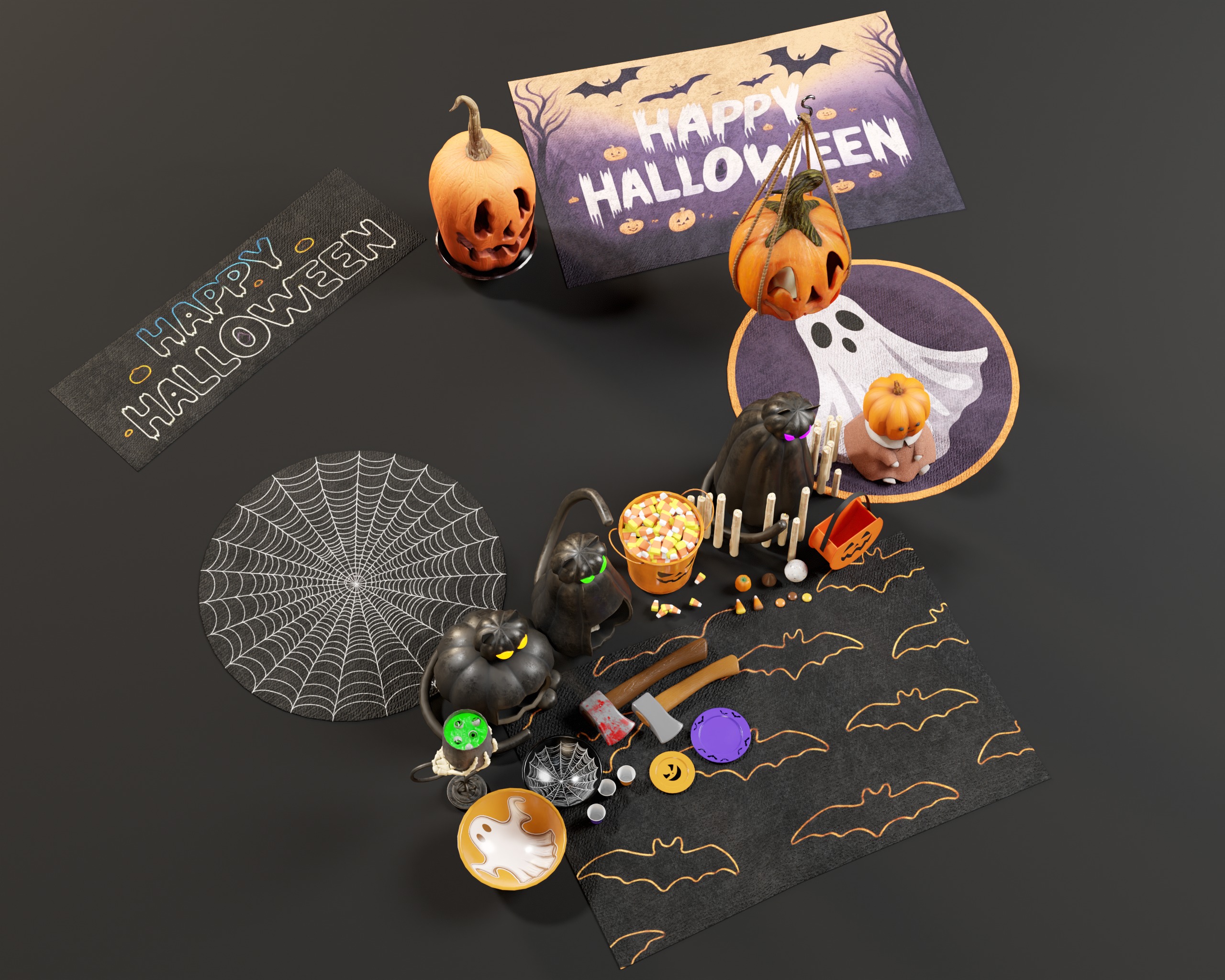 Halloween Decoration Pack 2 3D Model Collection_27