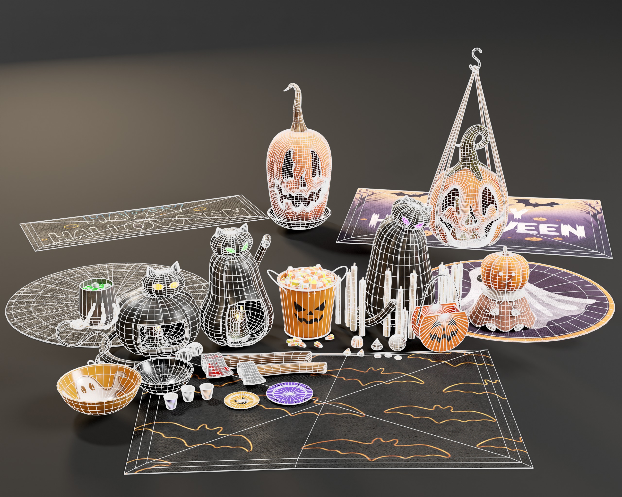 Halloween Decoration Pack 2 3D Model Collection_24