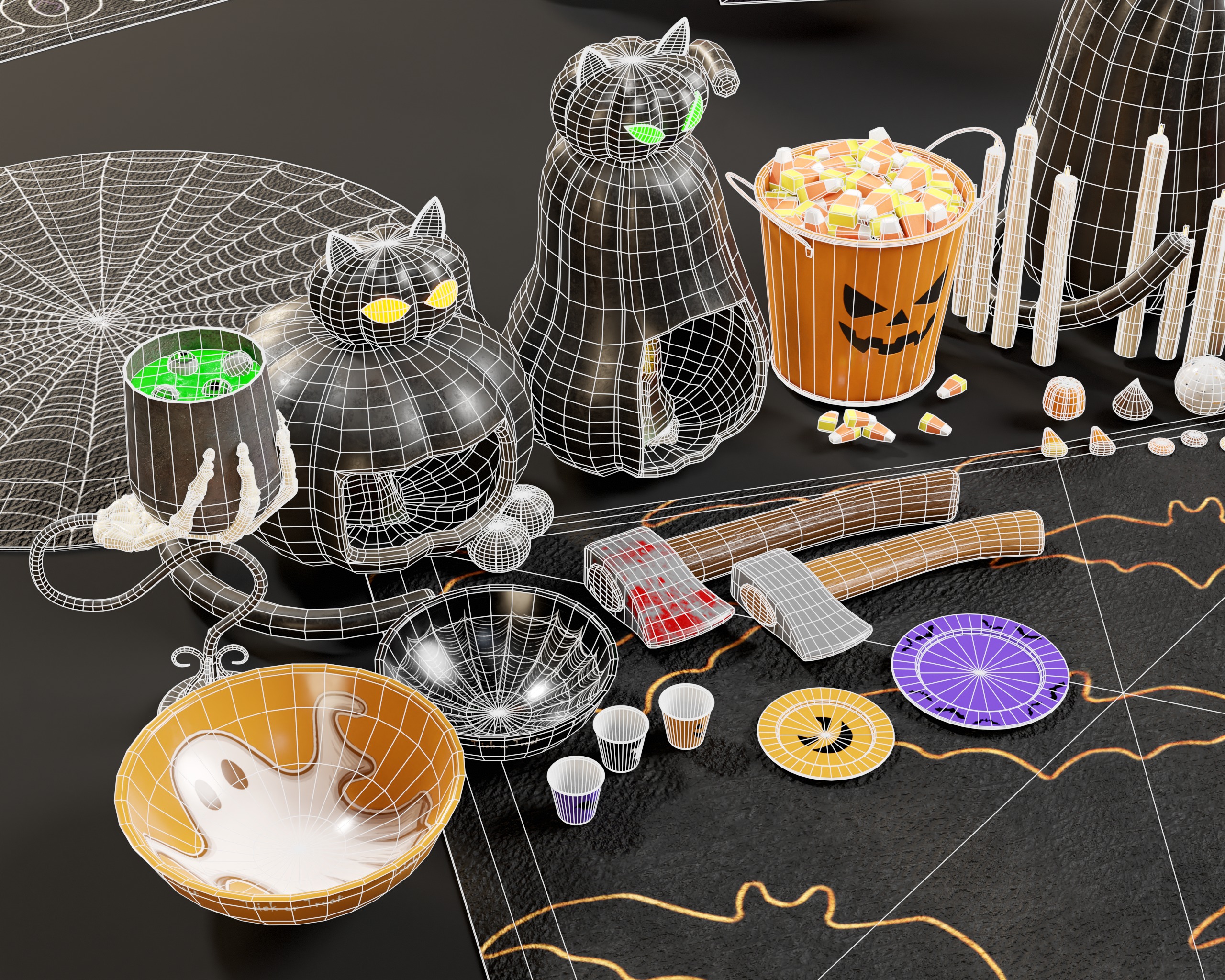 Halloween Decoration Pack 2 3D Model Collection_26
