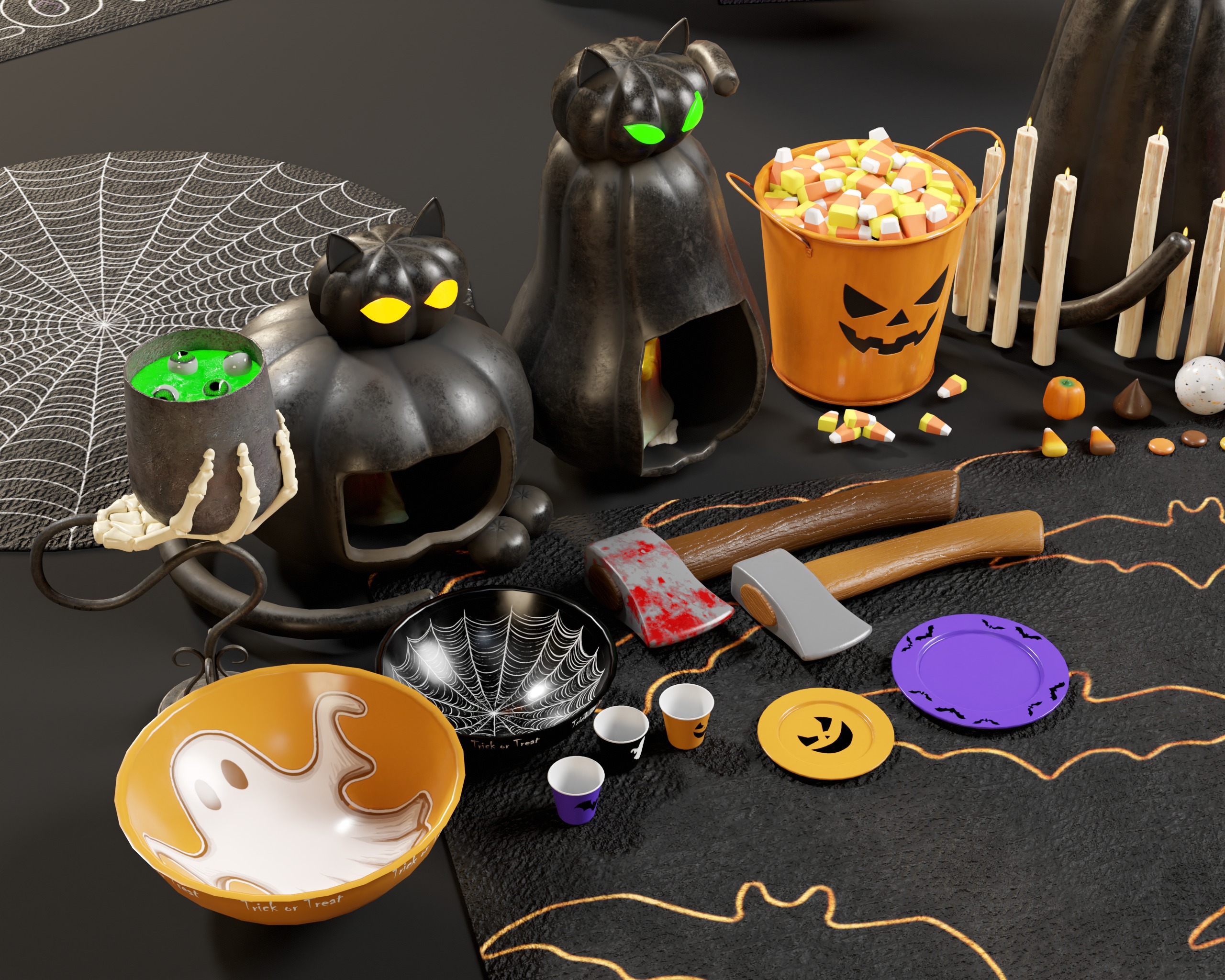 Halloween Decoration Pack 2 3D Model Collection_25
