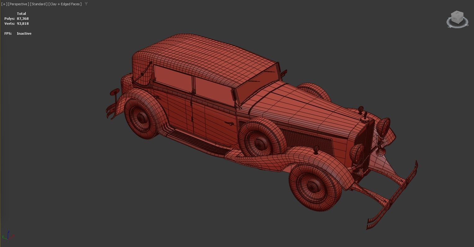 3D model of a vintage car 3D model_1