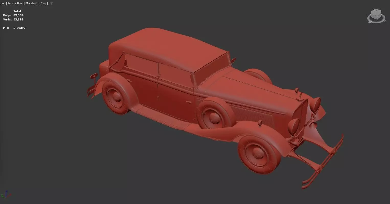 3D model of a vintage car 3D model_0