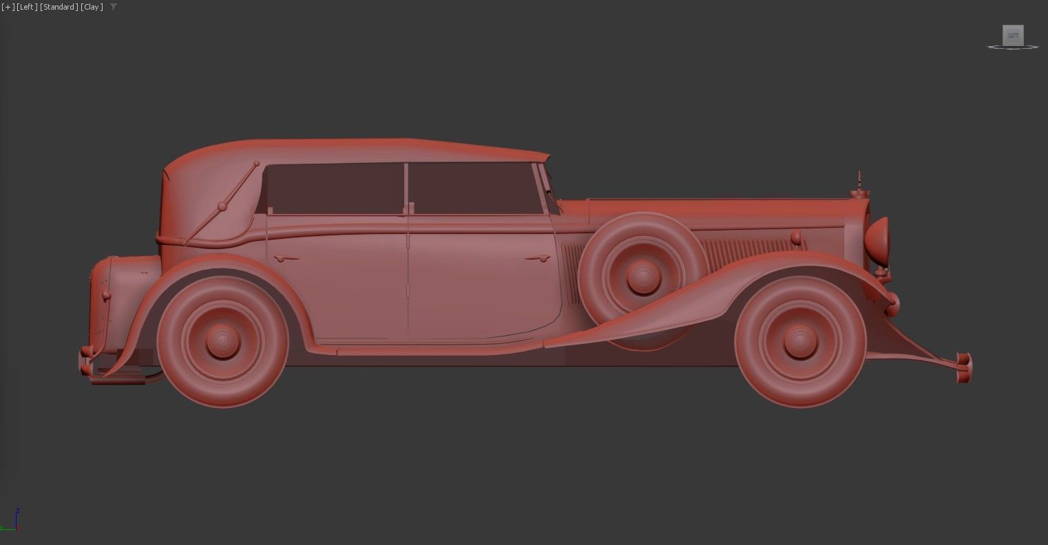 3D model of a vintage car 3D model_3