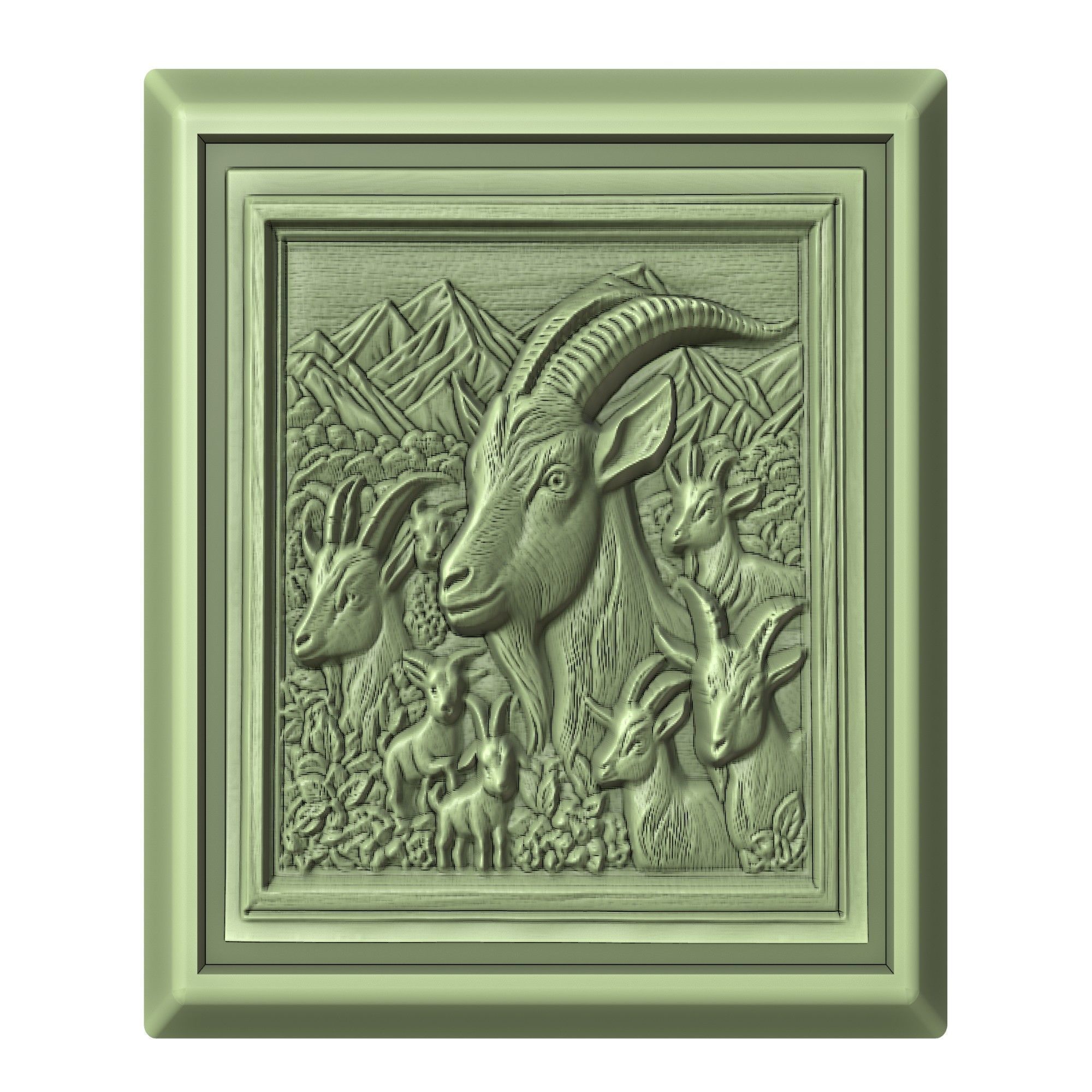 Goat Animal 3D print model_2