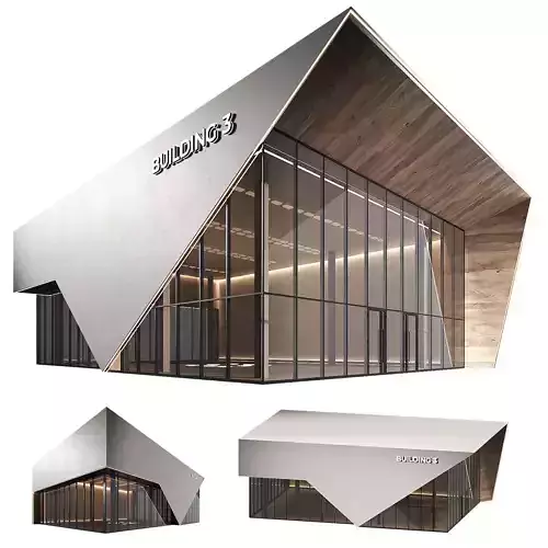 Commercial building 3 Exhibition salon Trade pavilion showroom