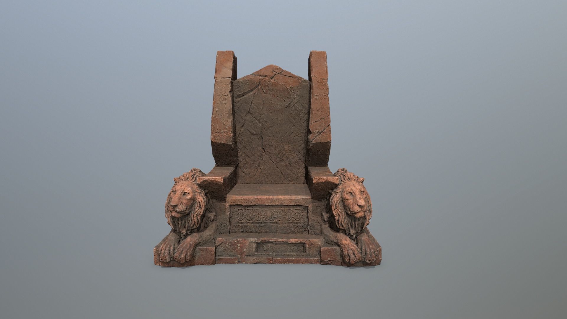 Lion Throne Low-poly 3D model_9
