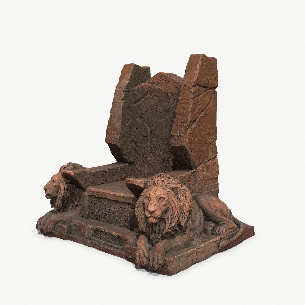 Lion Throne Low-poly 3D model_1