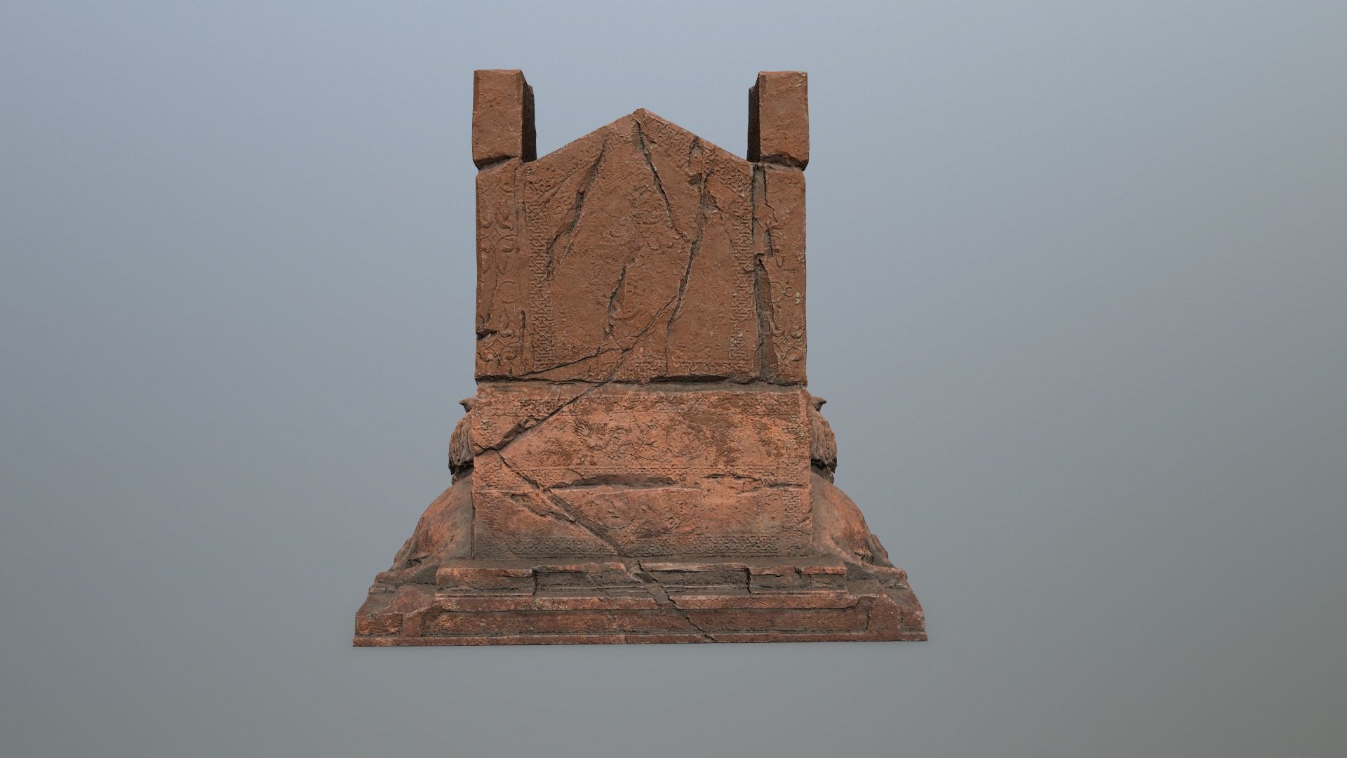 Lion Throne Low-poly 3D model_11