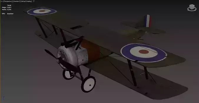 3D model of a biplane
