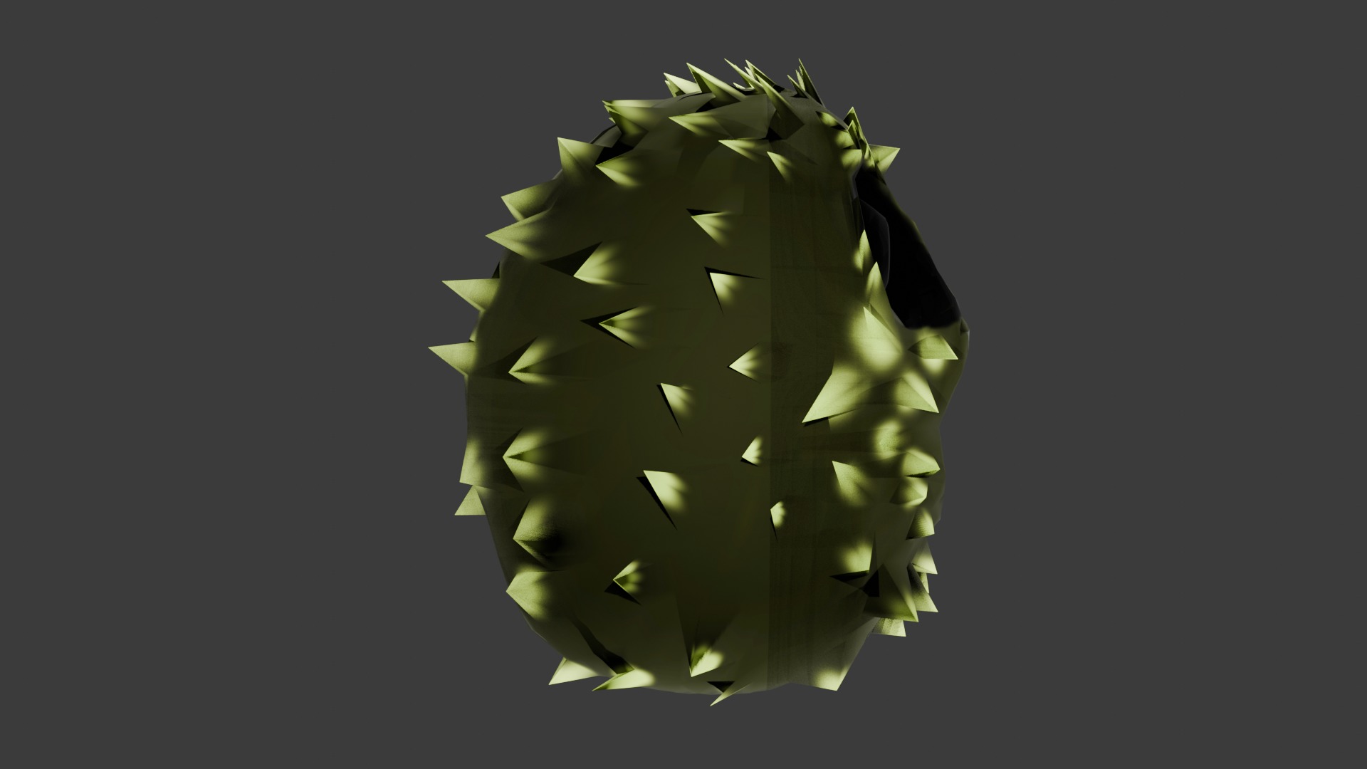prickly Low-poly 3D model_3