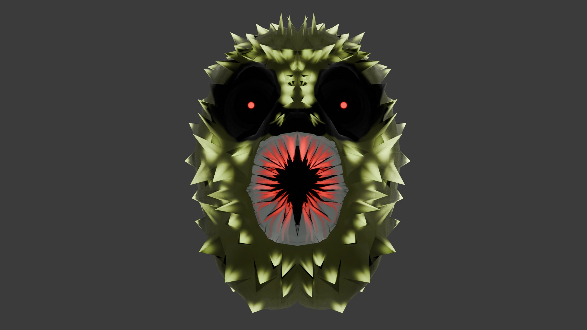 prickly Low-poly 3D model_2
