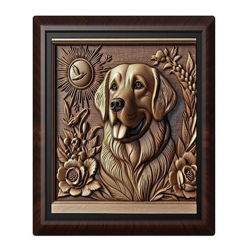 Dog Golden Retriever Animal 3D print model