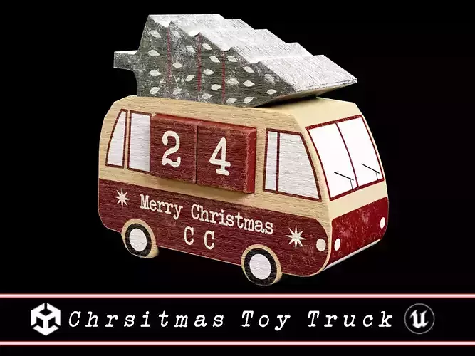 Christmas Wood Toy Truck