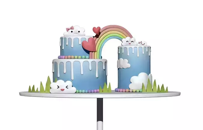 Rainbow Cloud Cake Set
