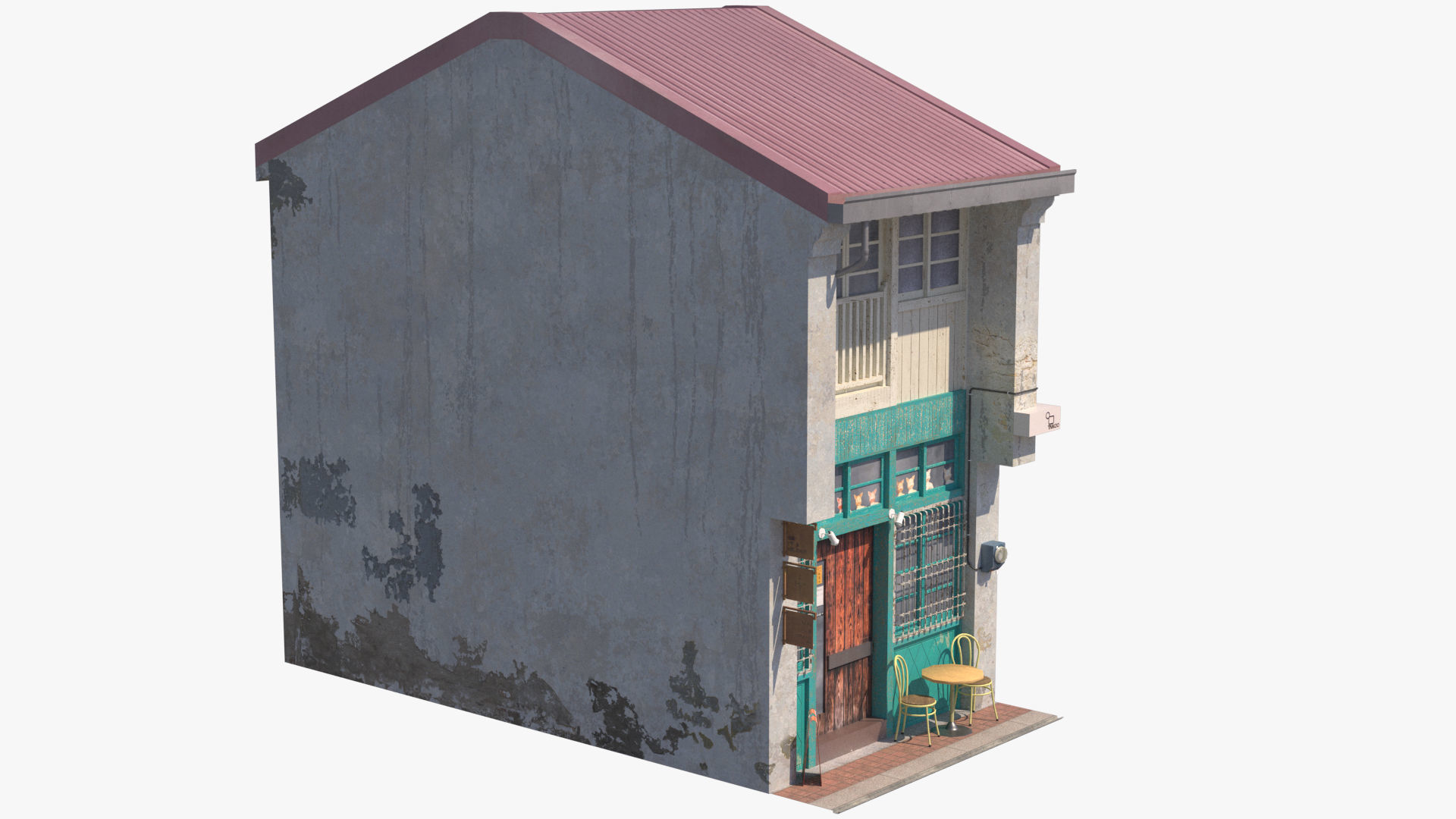 Shennong Street Building 101 Low-poly 3D model_2