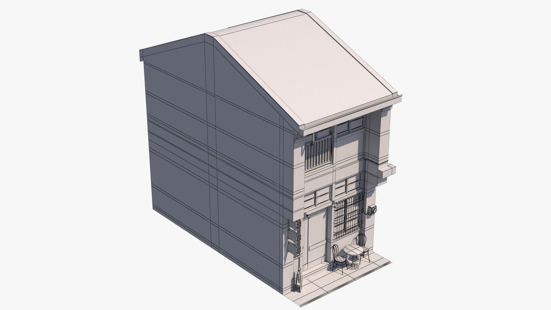 Shennong Street Building 101 Low-poly 3D model_14