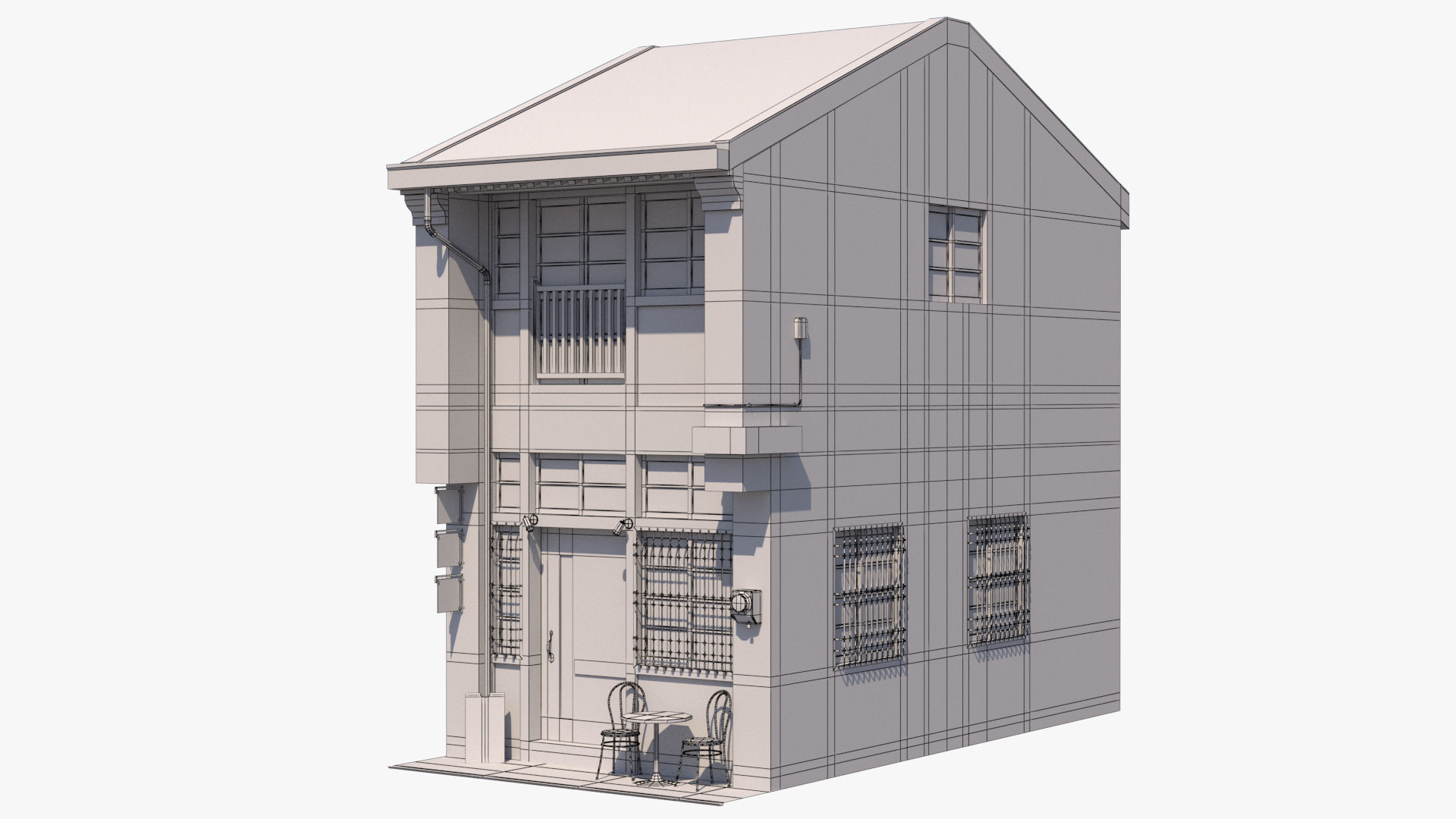 Shennong Street Building 101 Low-poly 3D model_13