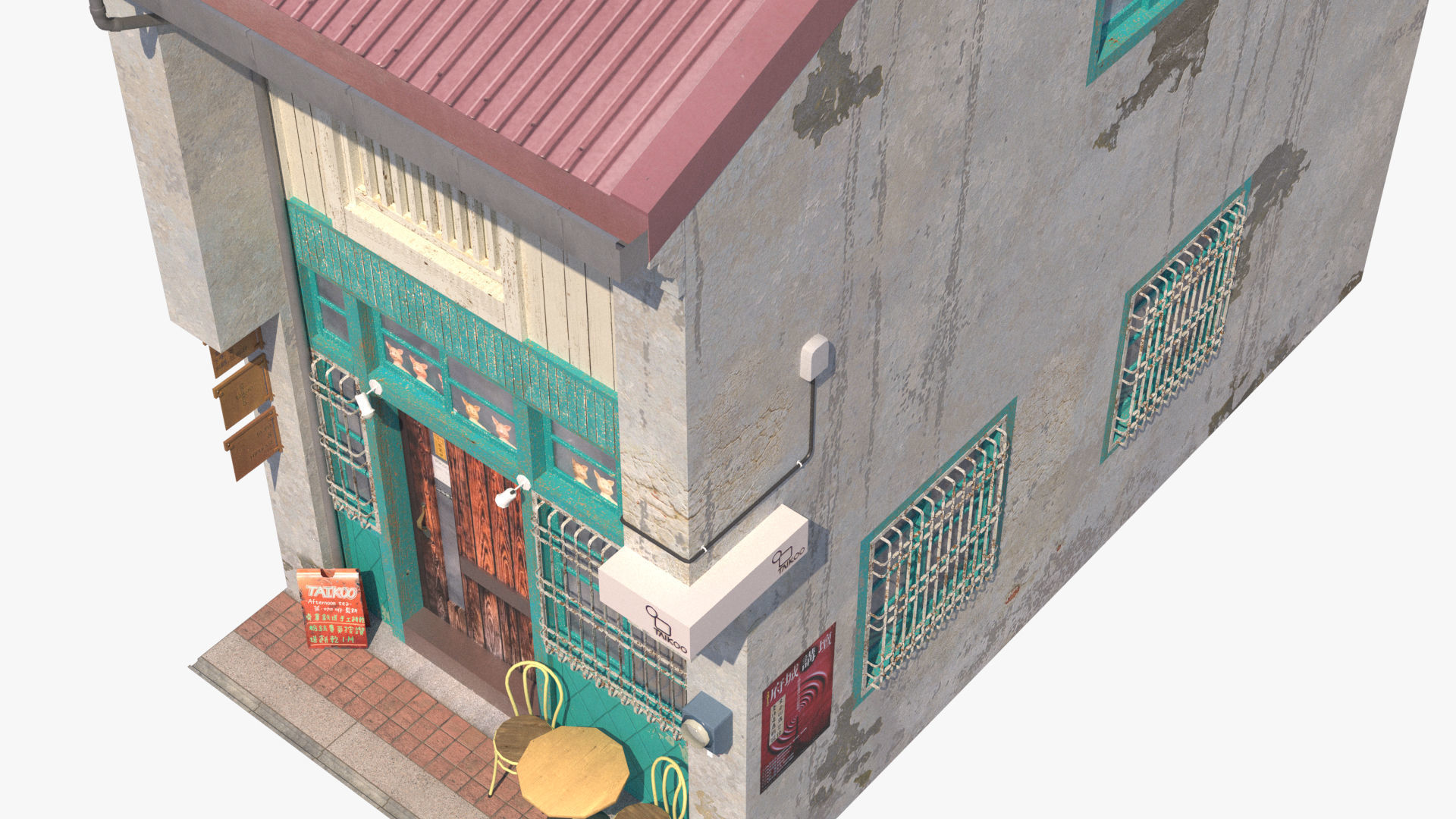 Shennong Street Building 101 Low-poly 3D model_8